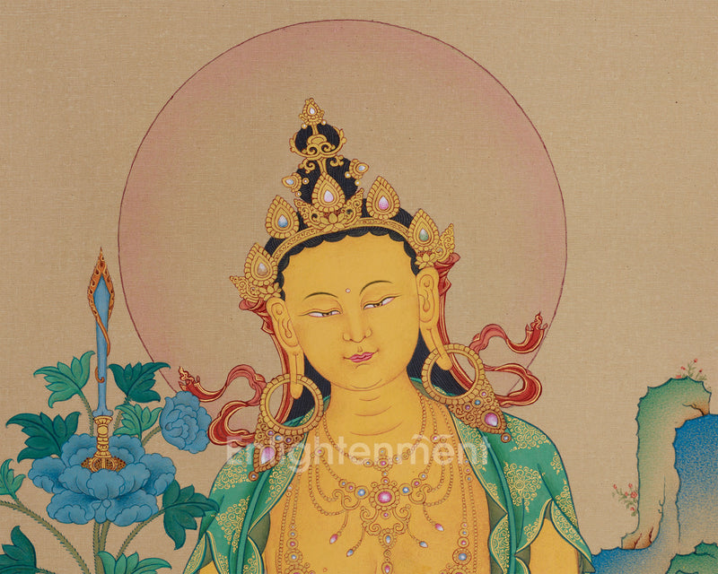 Exclusive Monju Bosatsu Thangka | Masterwork of Wisdom and Enlightenment