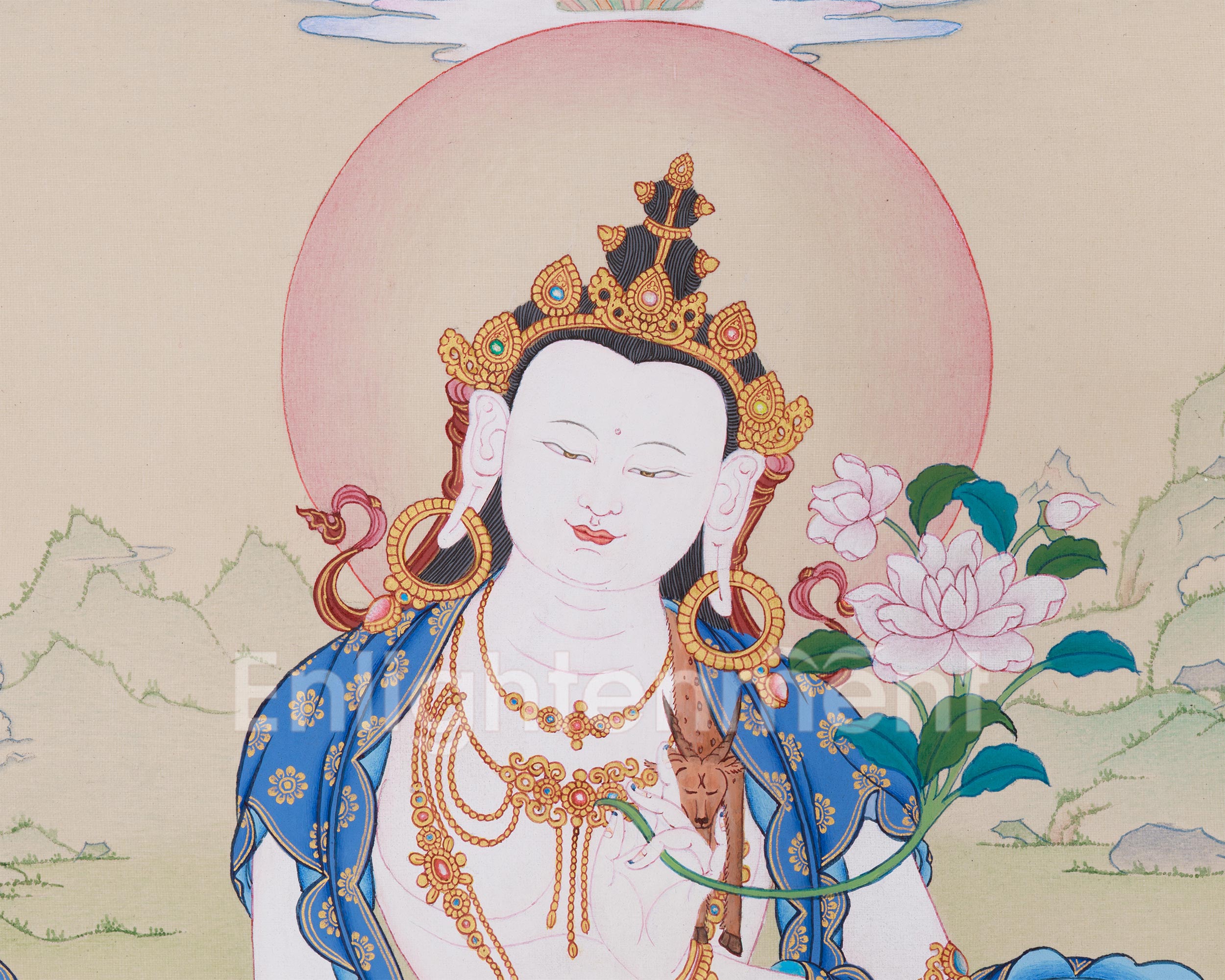 Sacred Chenrezig with White Tara and Green Tara | A Trio of Enlightened Blessings