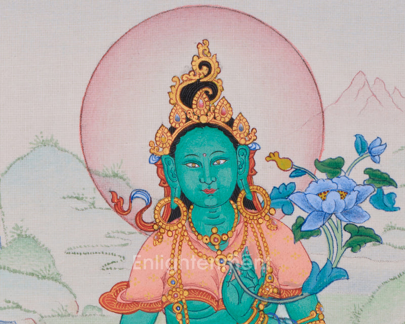 Sacred Art of Jetsun Dolma | Green Tara Thangka for Spiritual Guidance | Mother of All Buddhas