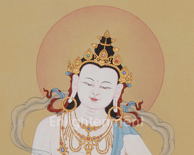 Artistic Vajra sattva Purification Buddha Thangka | Buddhist Masterpiece