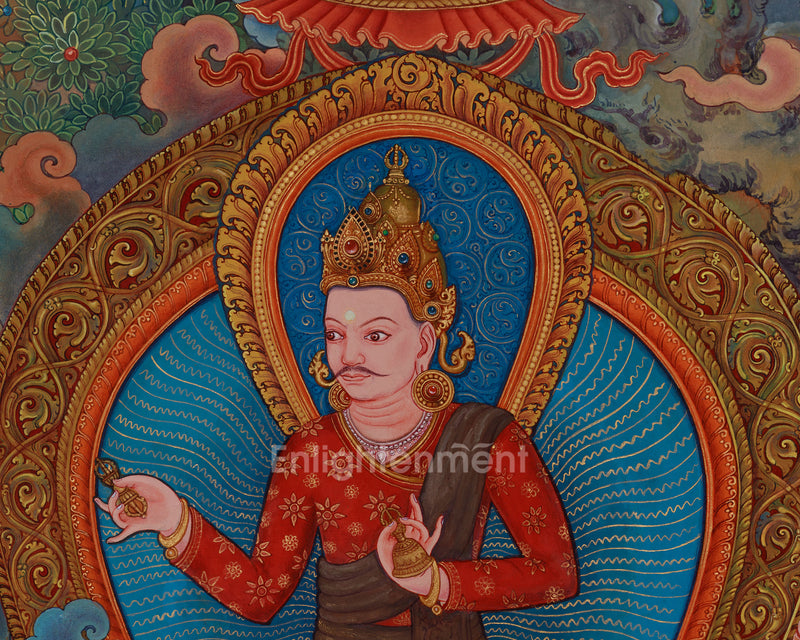 Primordial Buddha Vajrasattva Thangka | Traditional Pauba Art for Meditation and Sacred Spaces