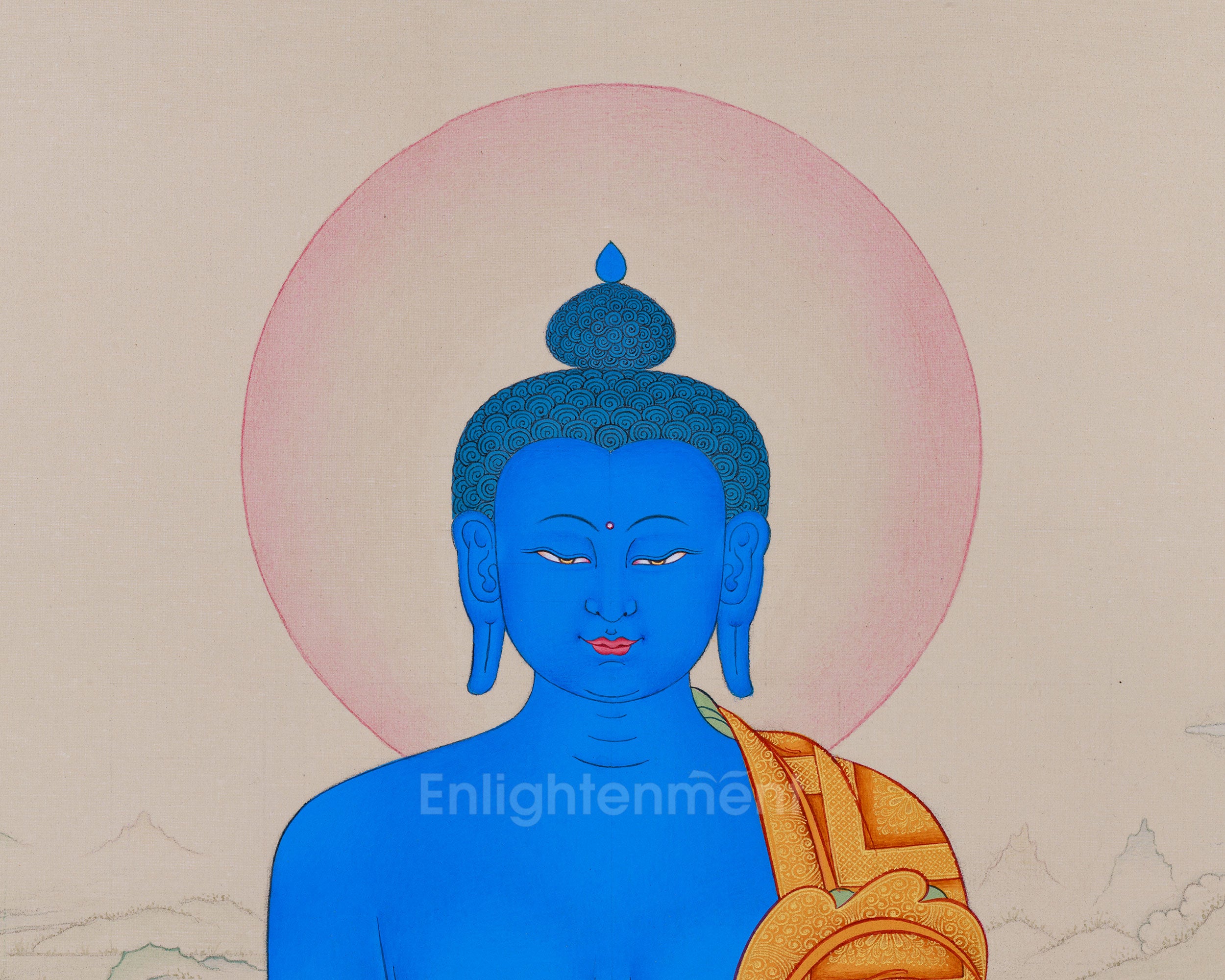 Bhaisajyaguru Thangka | Healing Blue Buddha