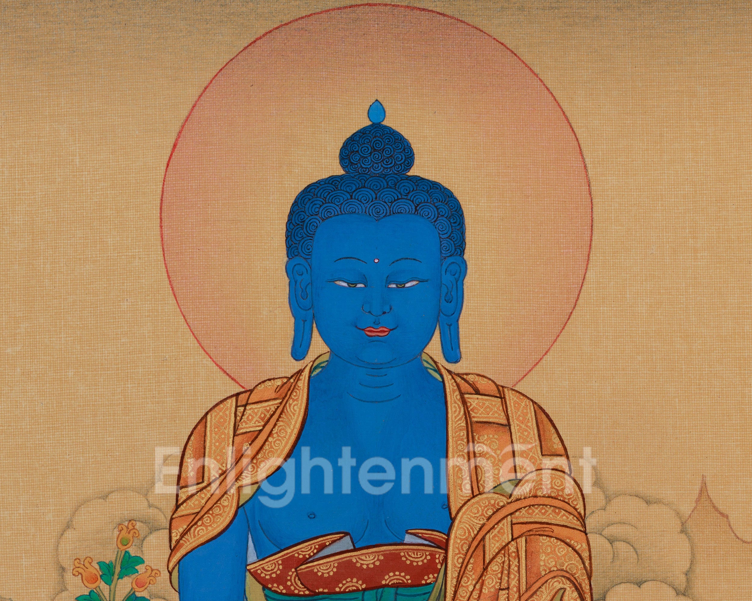 Buddhist Healing Deity, Bhaisajyaguru Thangka | LHASA HUES