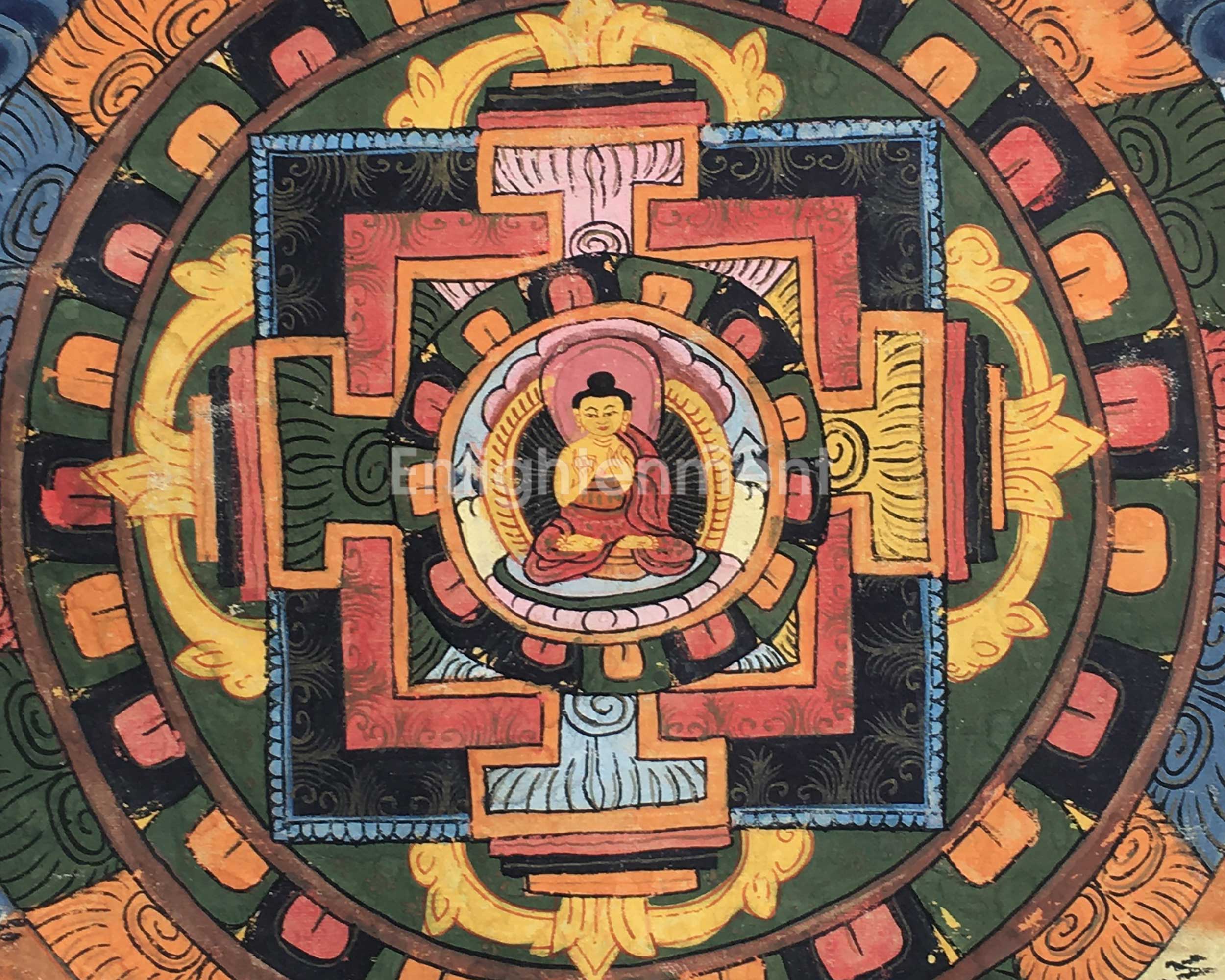 Buddha Mandala | Tibetan Traditional Thangka | Wall Hanging Decors