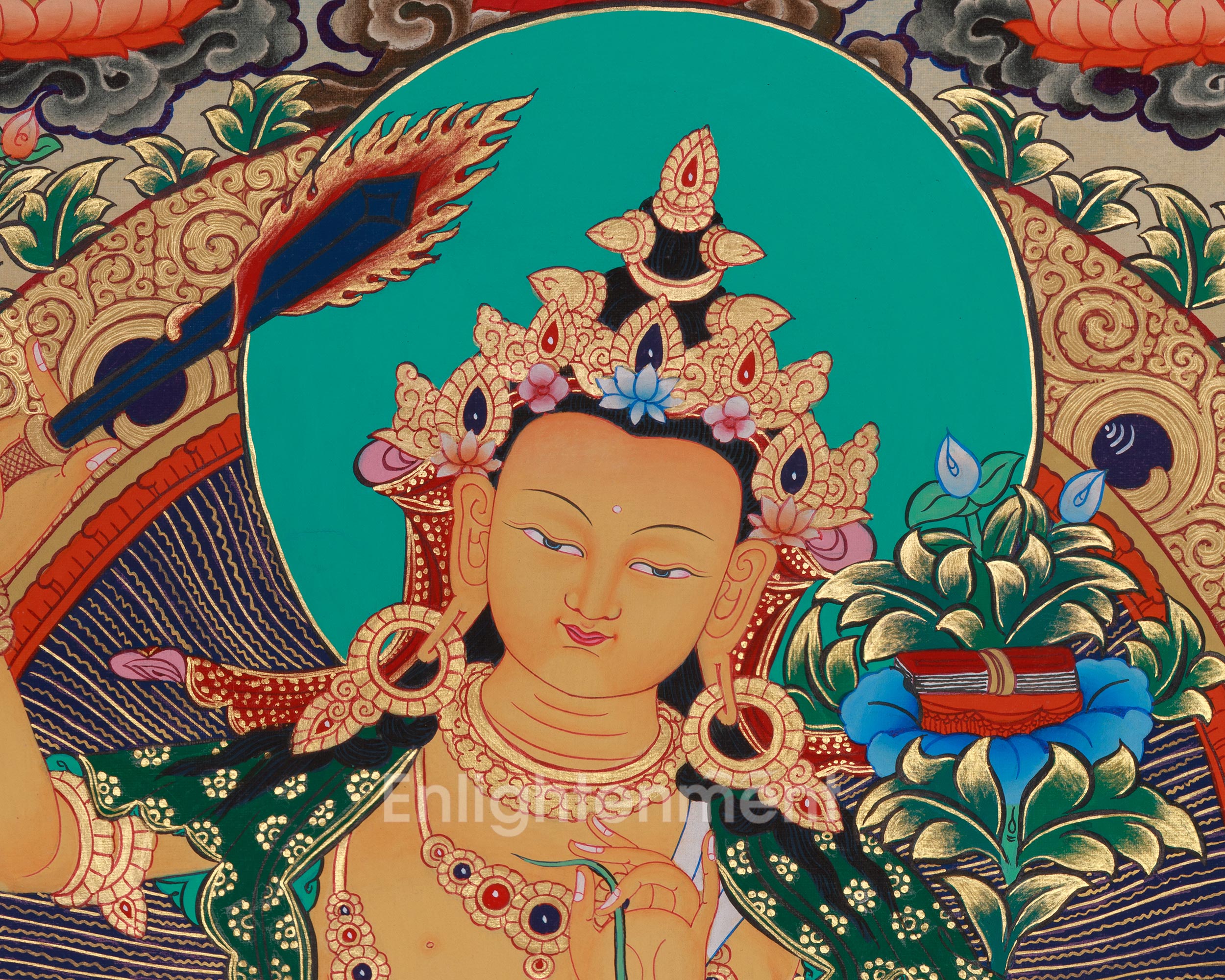 Manjushri Blessing Thangka | Buddhist Deity | Himalayan Art