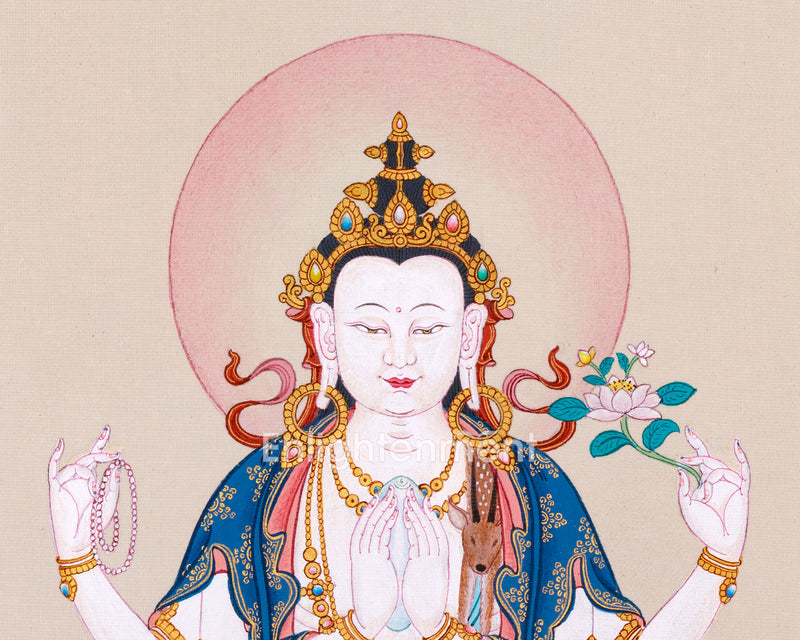 Avalokitesvara Thangka Art for Practice