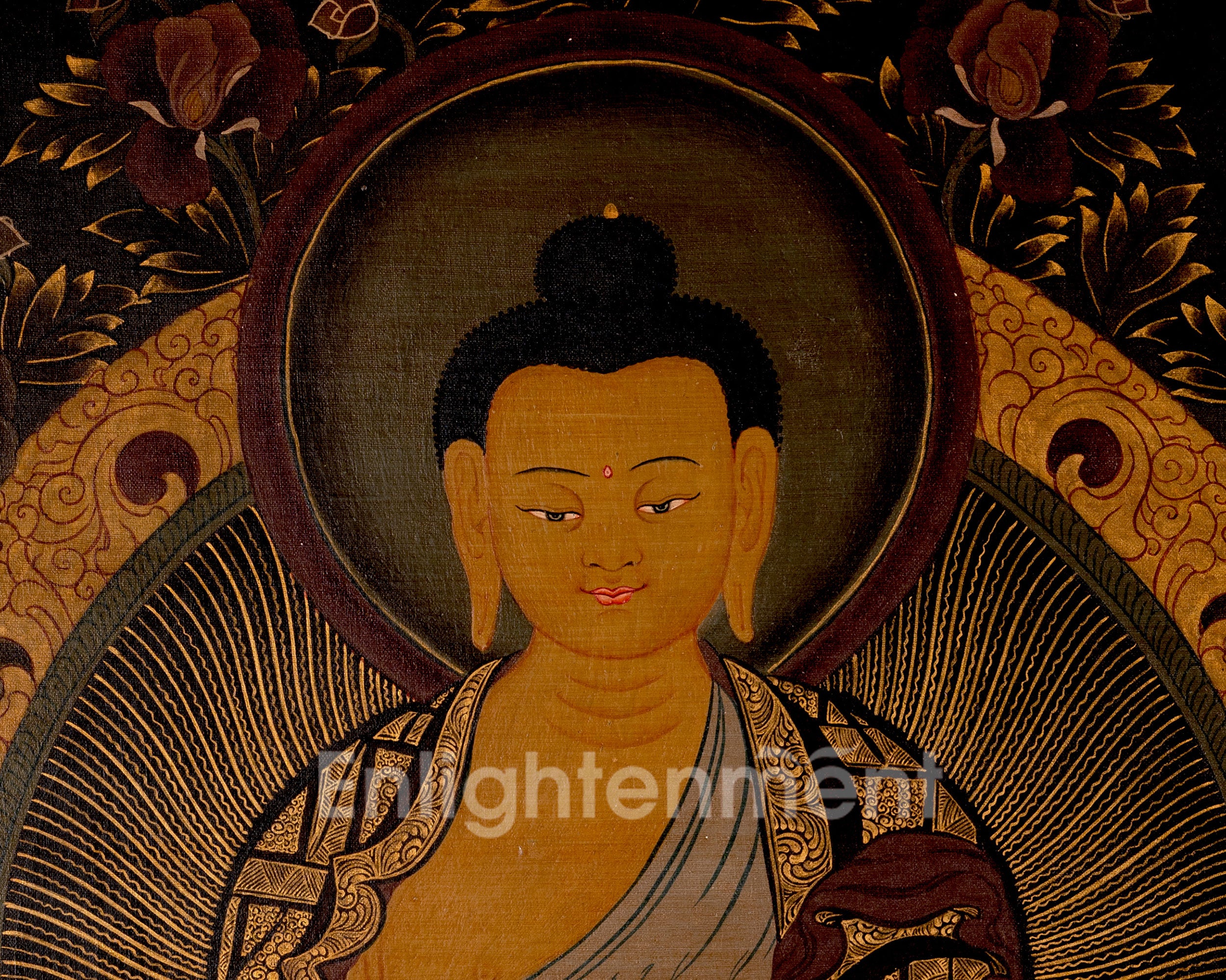 Shakyamuni Buddha Thangka | Religious Buddhist Art | Wall Decors