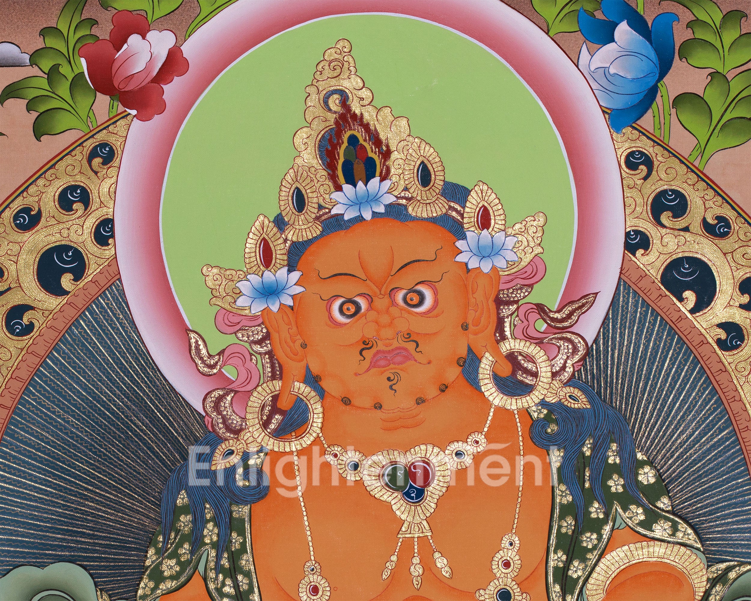 Original Buddhist Dzambhala Painting | God of Wealth and Abundance