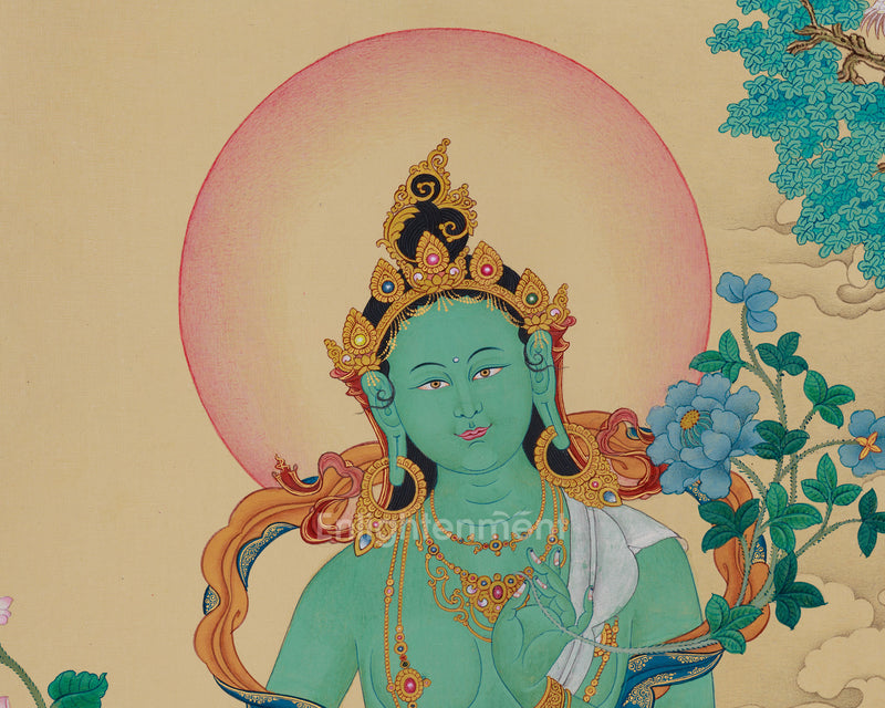 Noble Green Tara Painting - Goddess of Compassion and Liberation