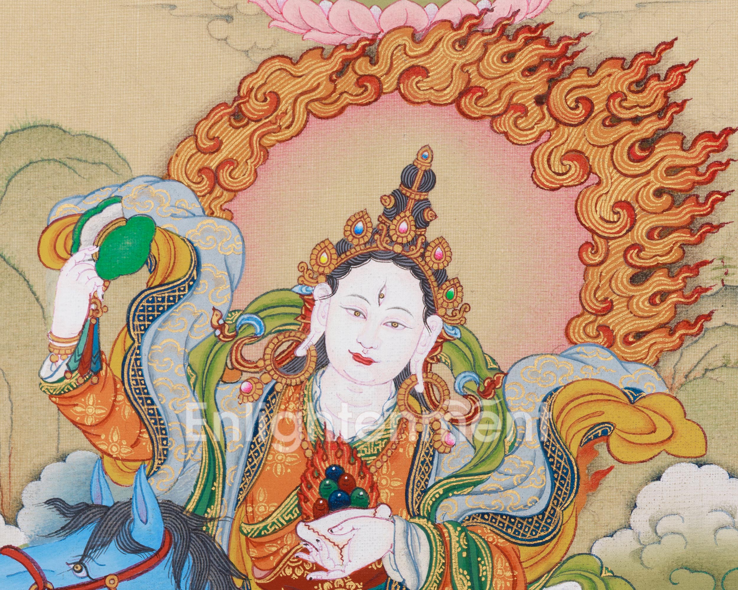 Achi Chokyi Drolma with Jigten Sumgon Thangka | The Protector and Spiritual Guide