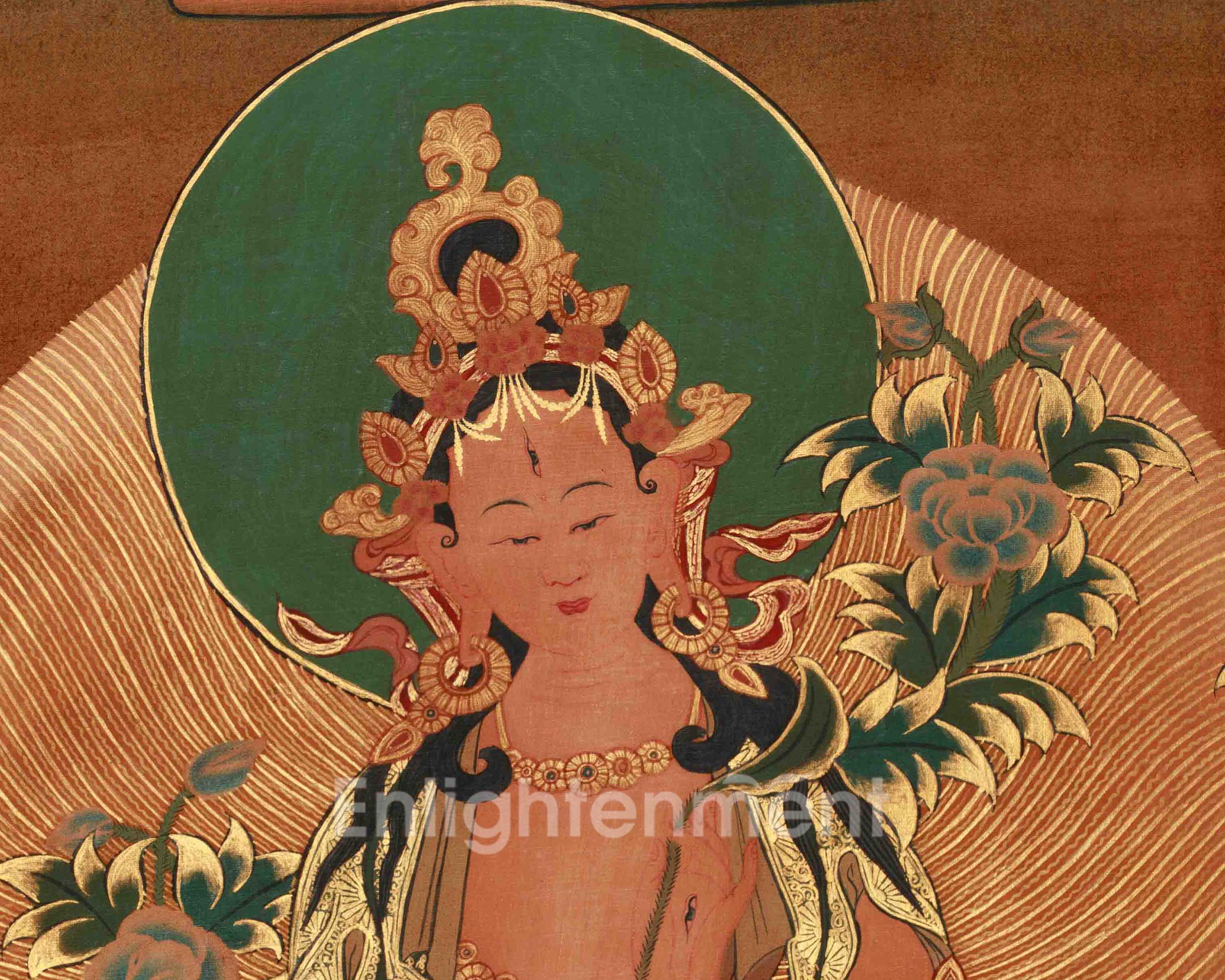 Himalayan White Tara Art | Seven-Eyed Goddess of Compassion and Long Life