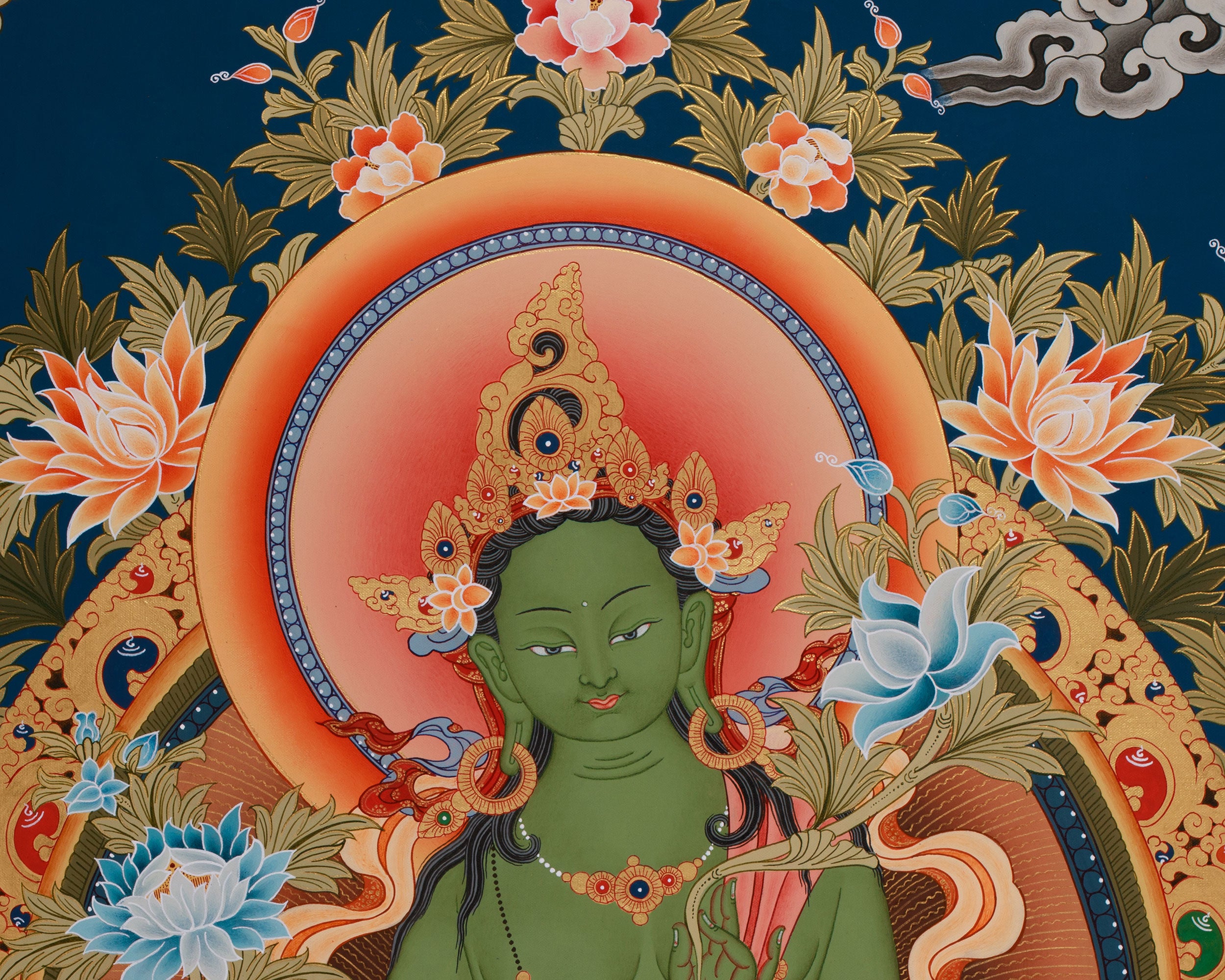 The Compassionate Shyamatara (Green Tara) Thangka | Tara’s Blessings of Protection & Swift Aid