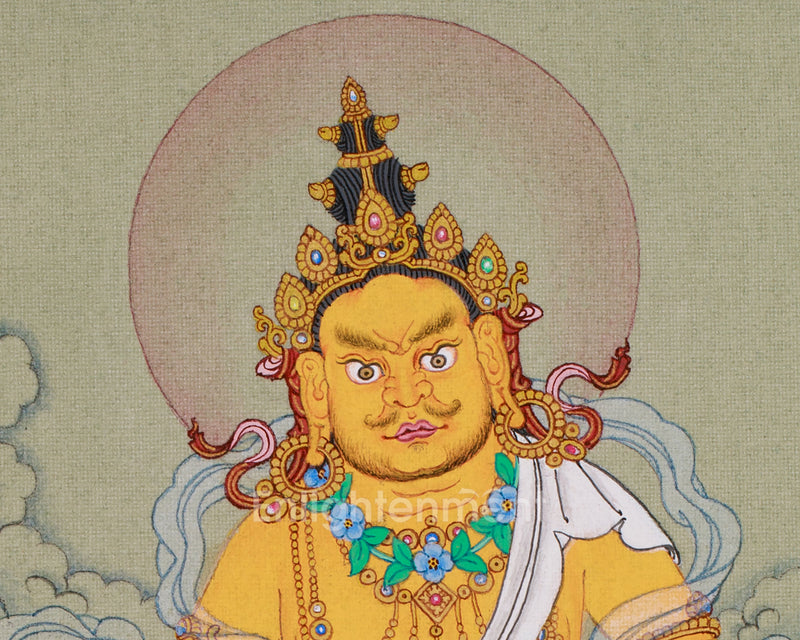 Small Dzambhala Thangka | Symbol of Abundance and Compassionate Wealth