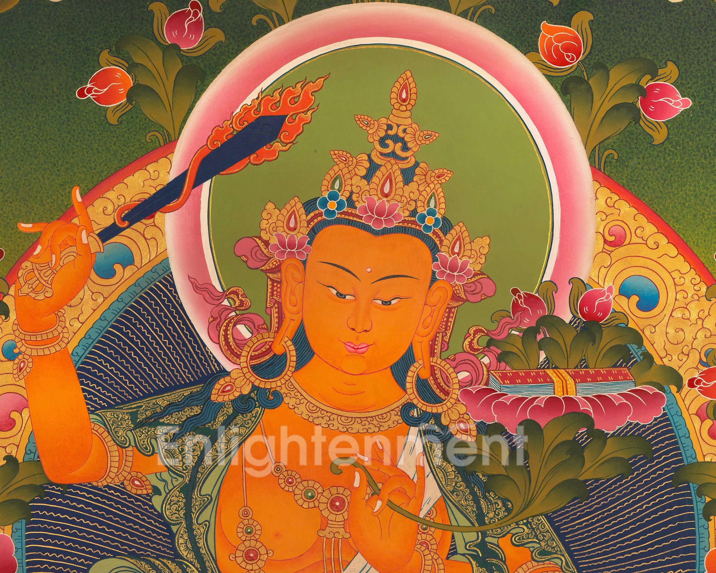 Manjushree Thangka | Bodhisattva Of Wisdom | Wall Decors