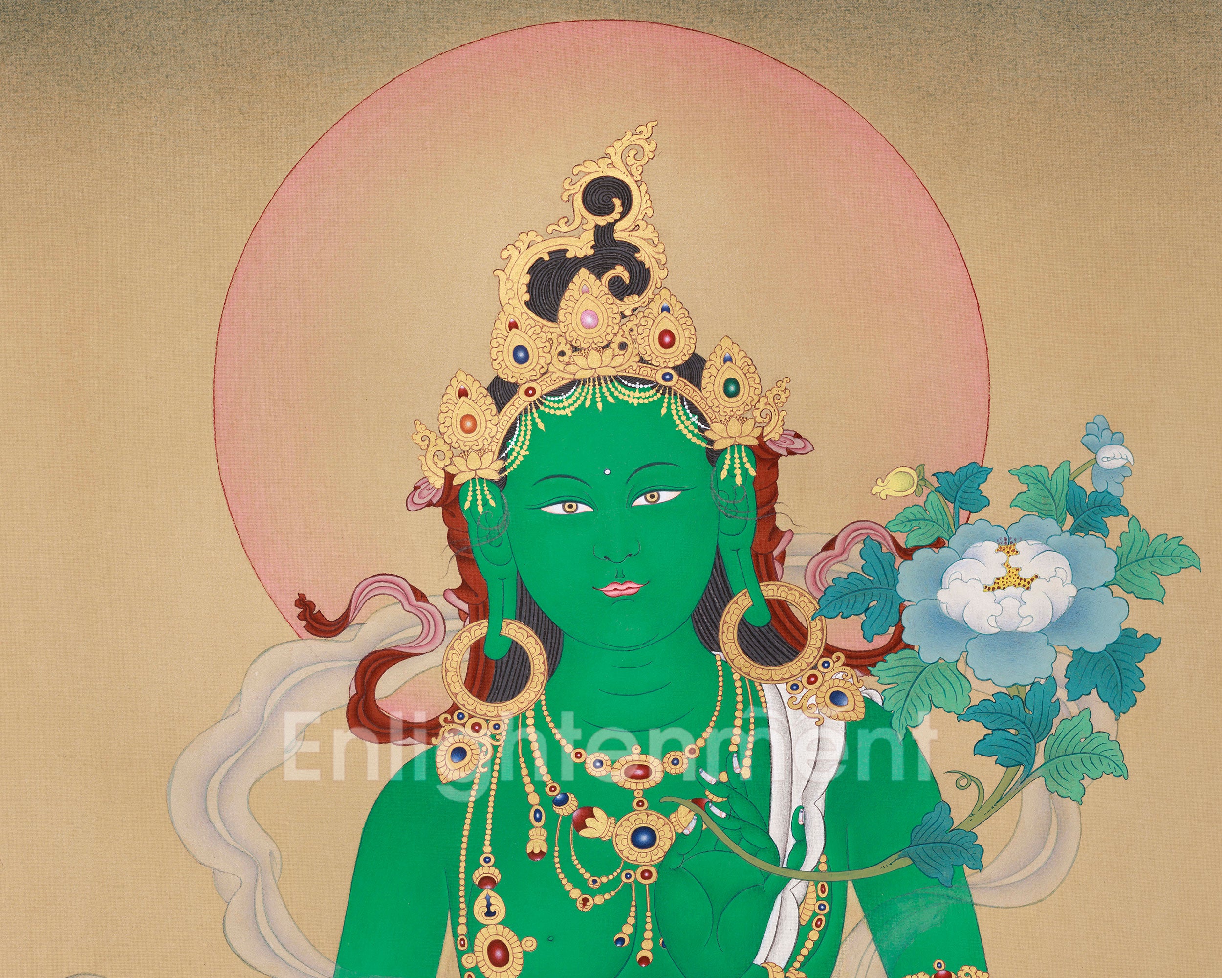 Compassionate Goddess Shyama Tara | The Divine Mother of Compassion and Fearless Protection in Large Format