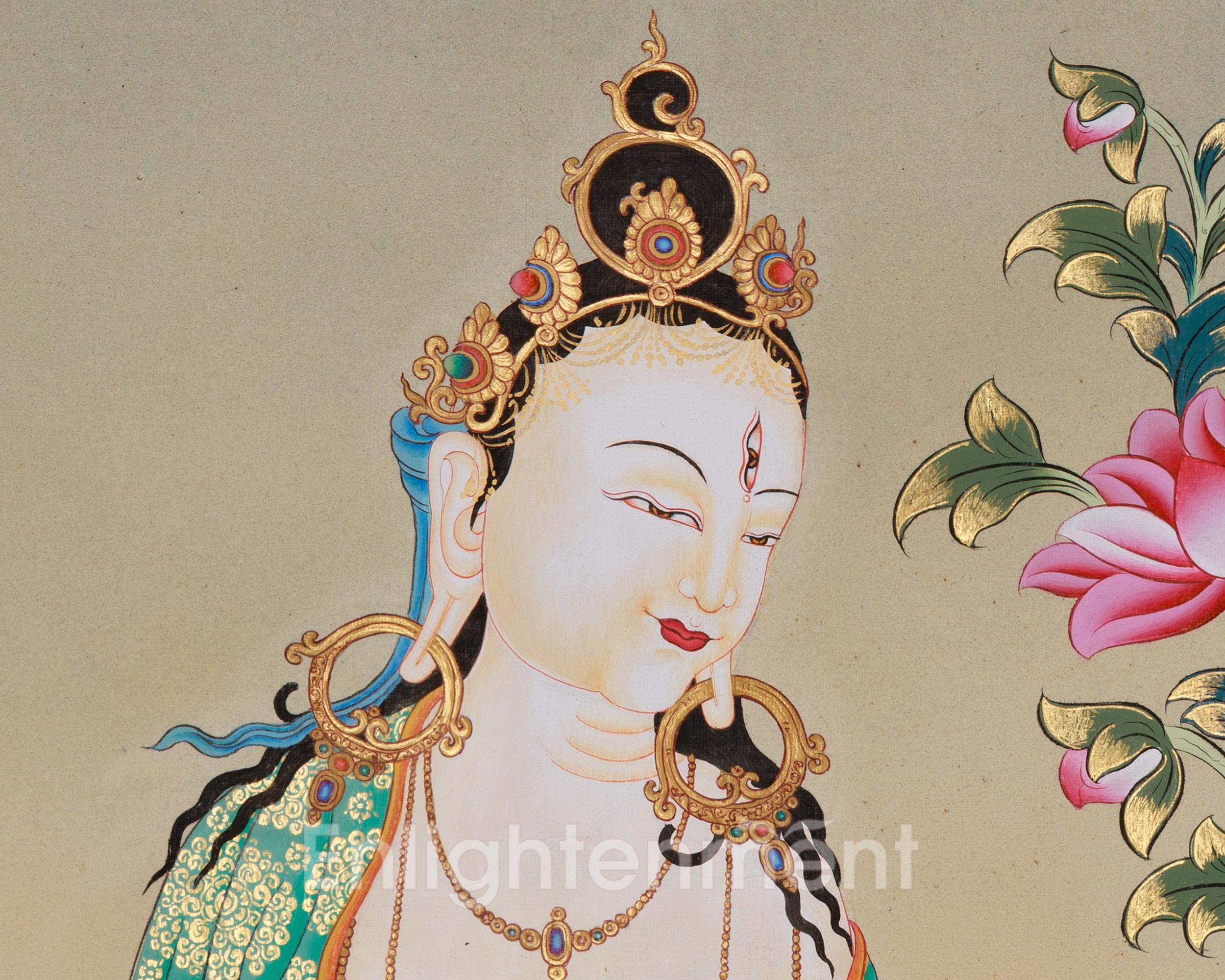 Standing White Tara Art | Sita Tara | Healing Deity | Seven Eyes Deity