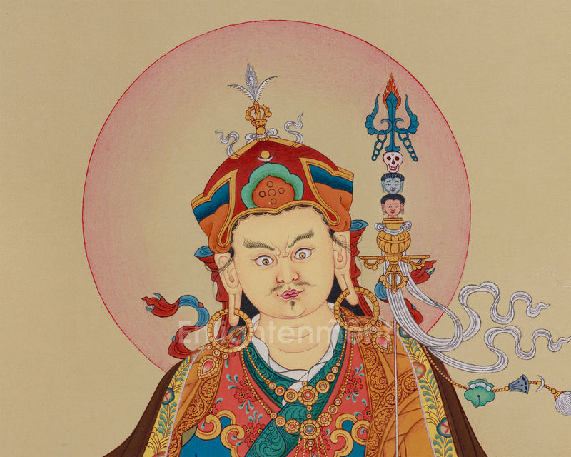 Minimalist Guru Padmasambhava Thangka | The Lotus Born Master