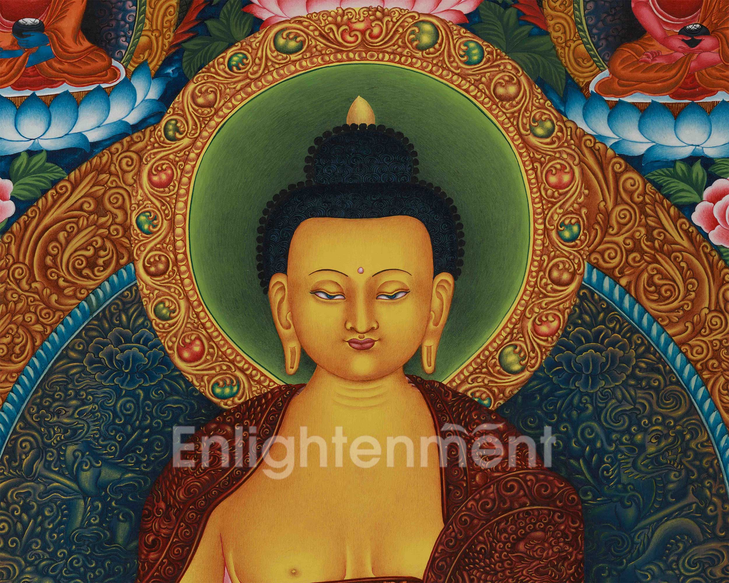 Tibetan Buddha Shakyamuni Artistry | Enlightenment & Dharma Painting for Sacred Spaces