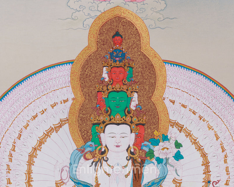 1000 Armed Chenrezig with Manjushri and Vajrapani | Compassion, Wisdom & Power