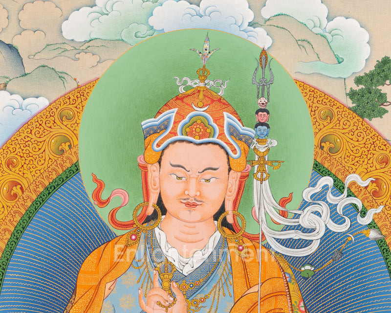 Spiritual Guru Padmasambhava | Thangka of Tibetan Mastery