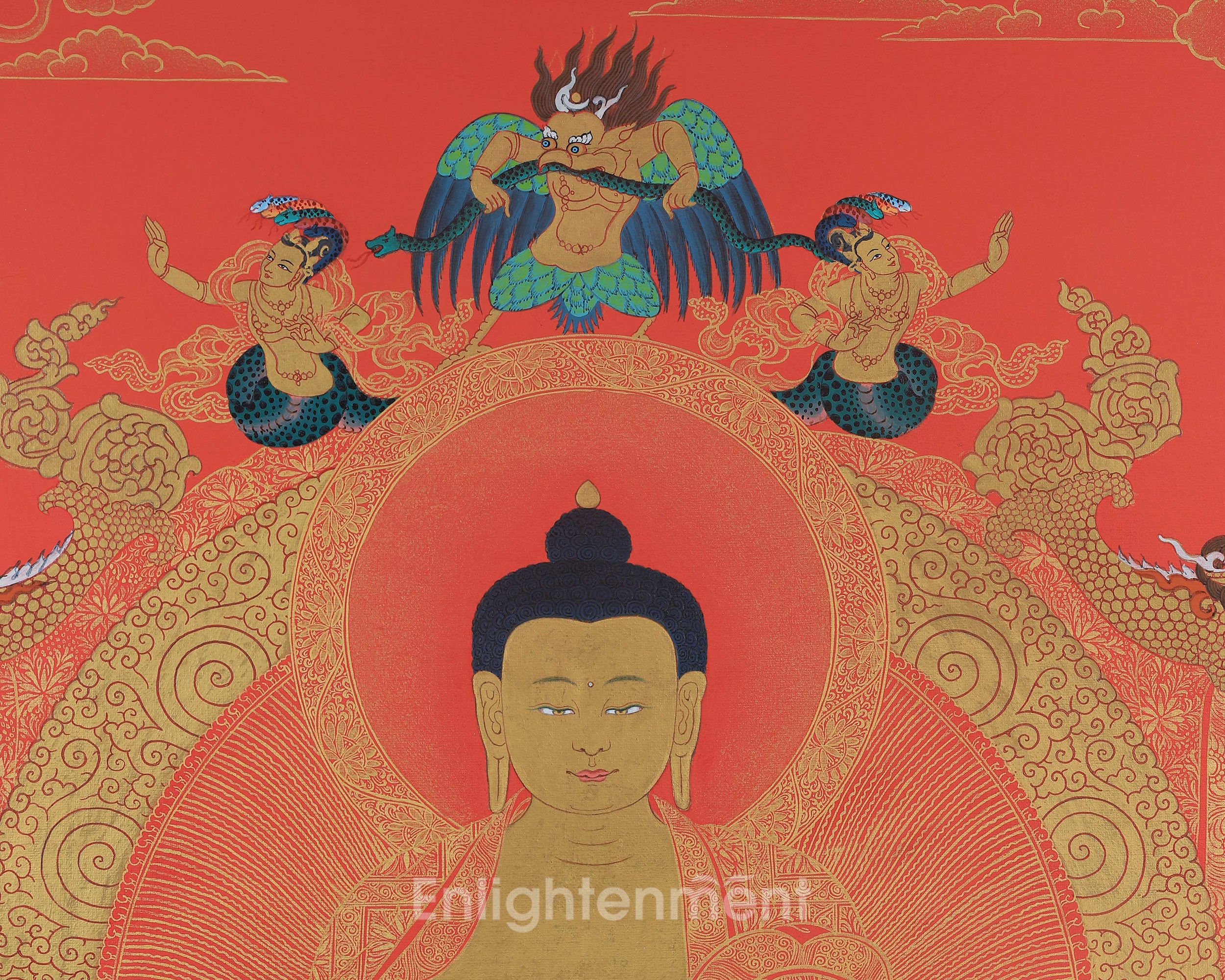 The Historical Buddha Shakyamuni | A Gold Thangka of Timeless Wisdom