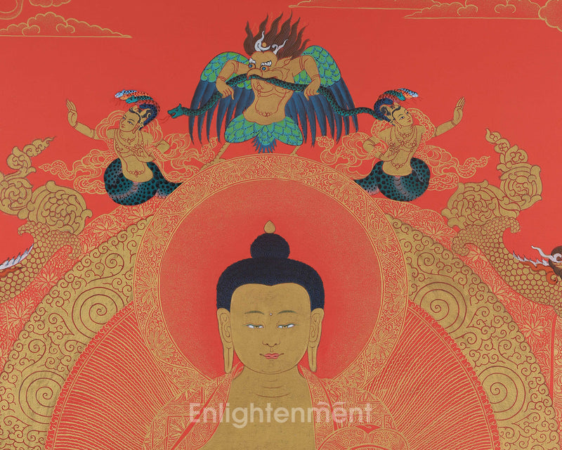 The Historical Buddha Shakyamuni | A Gold Thangka of Timeless Wisdom