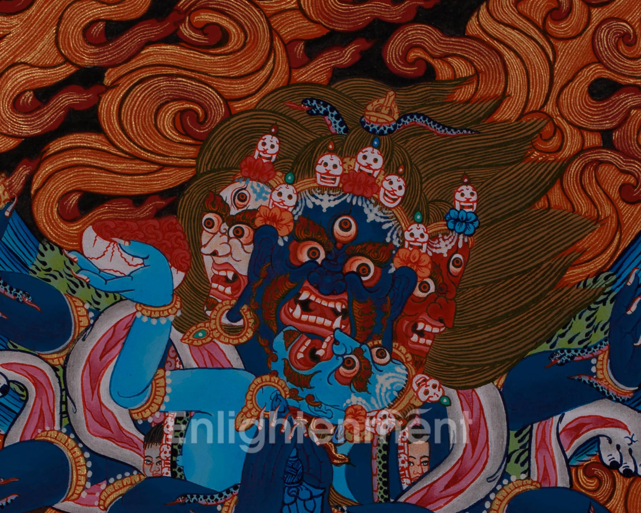 Vajrakilaya Yab Yum Thangka | Tantric Union of Power & Compassion