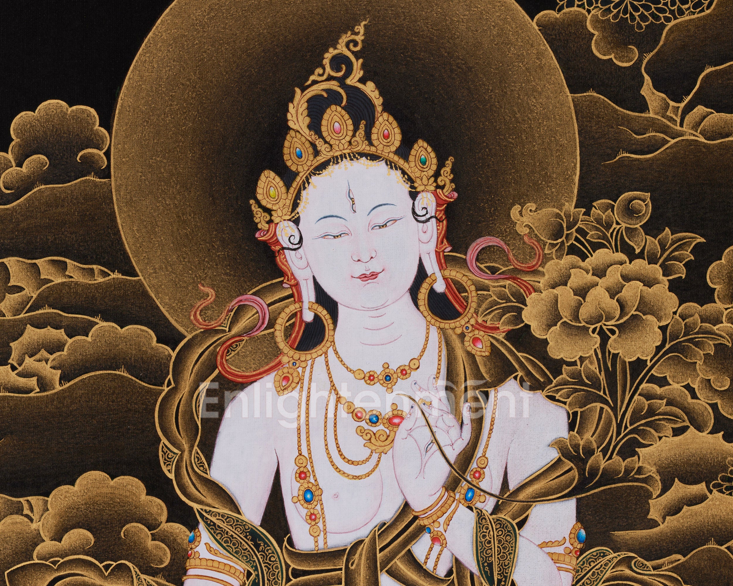 Exclusive White Tara with Amitayus and Namgyalma Thangka | Three Longevity Deities