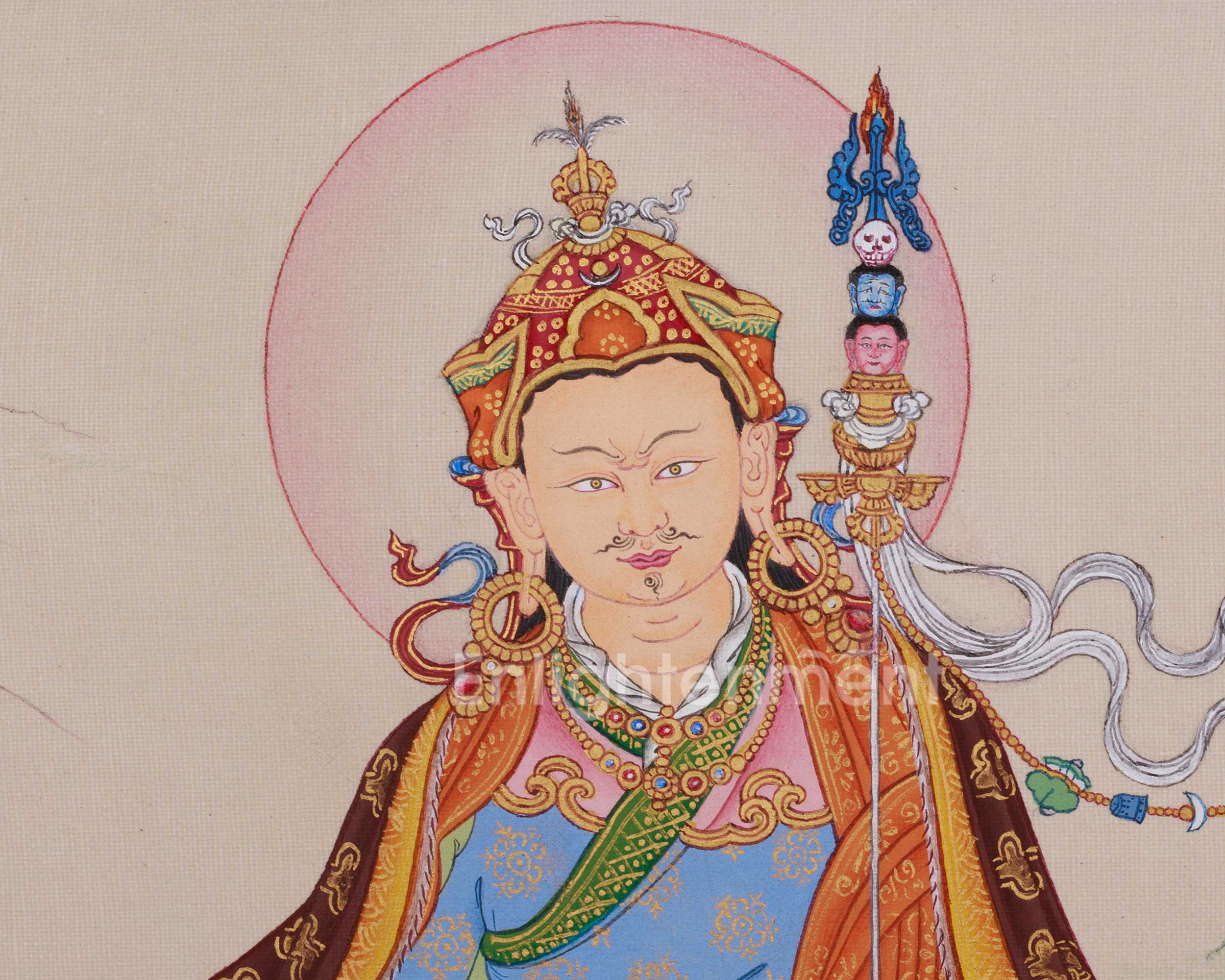 Divine Guru Rinpoche Thangka | Enlightenment Artwork
