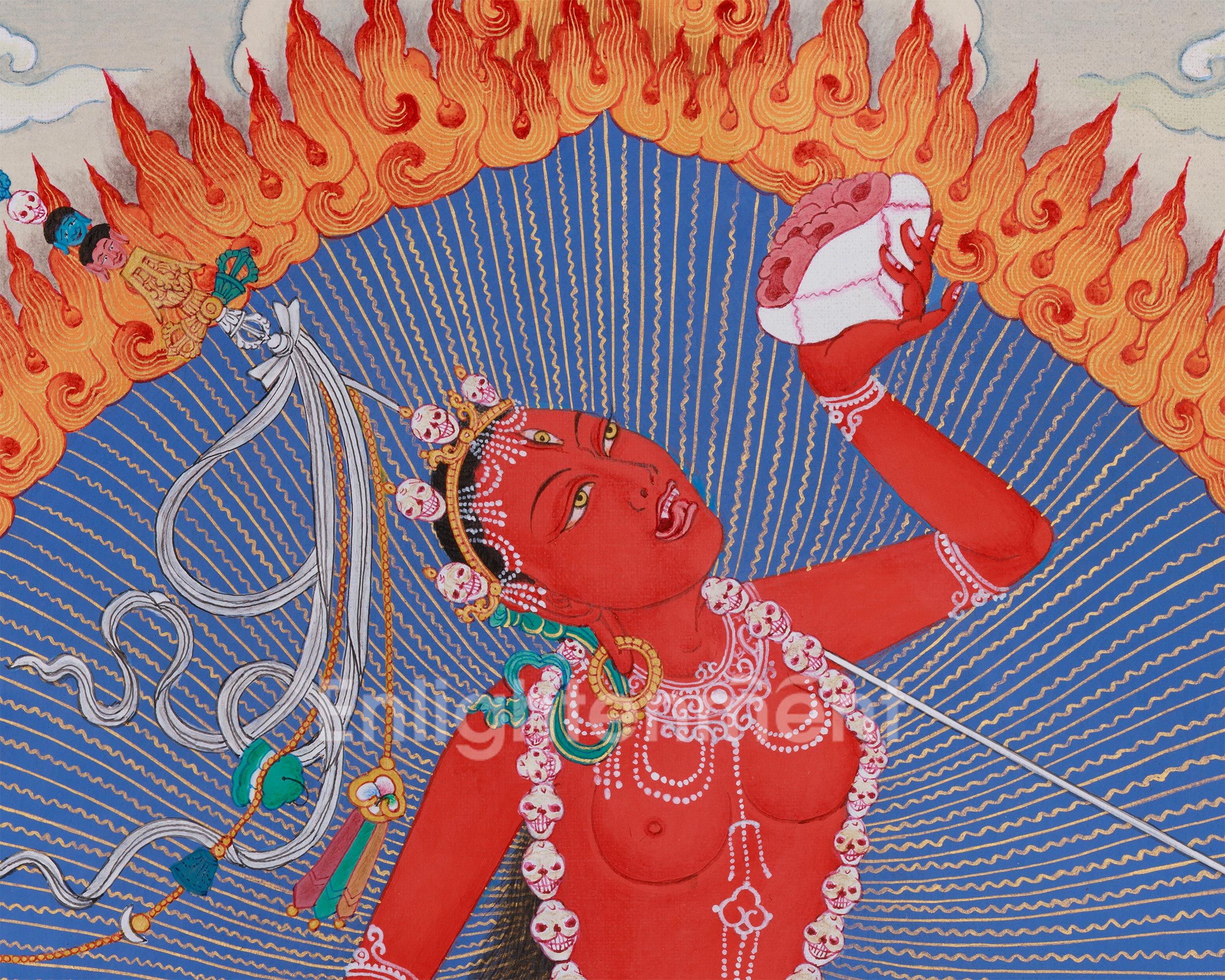 Red Dakini Vajrayogini Thangka | The Fierce & Compassionate Tantric Deity