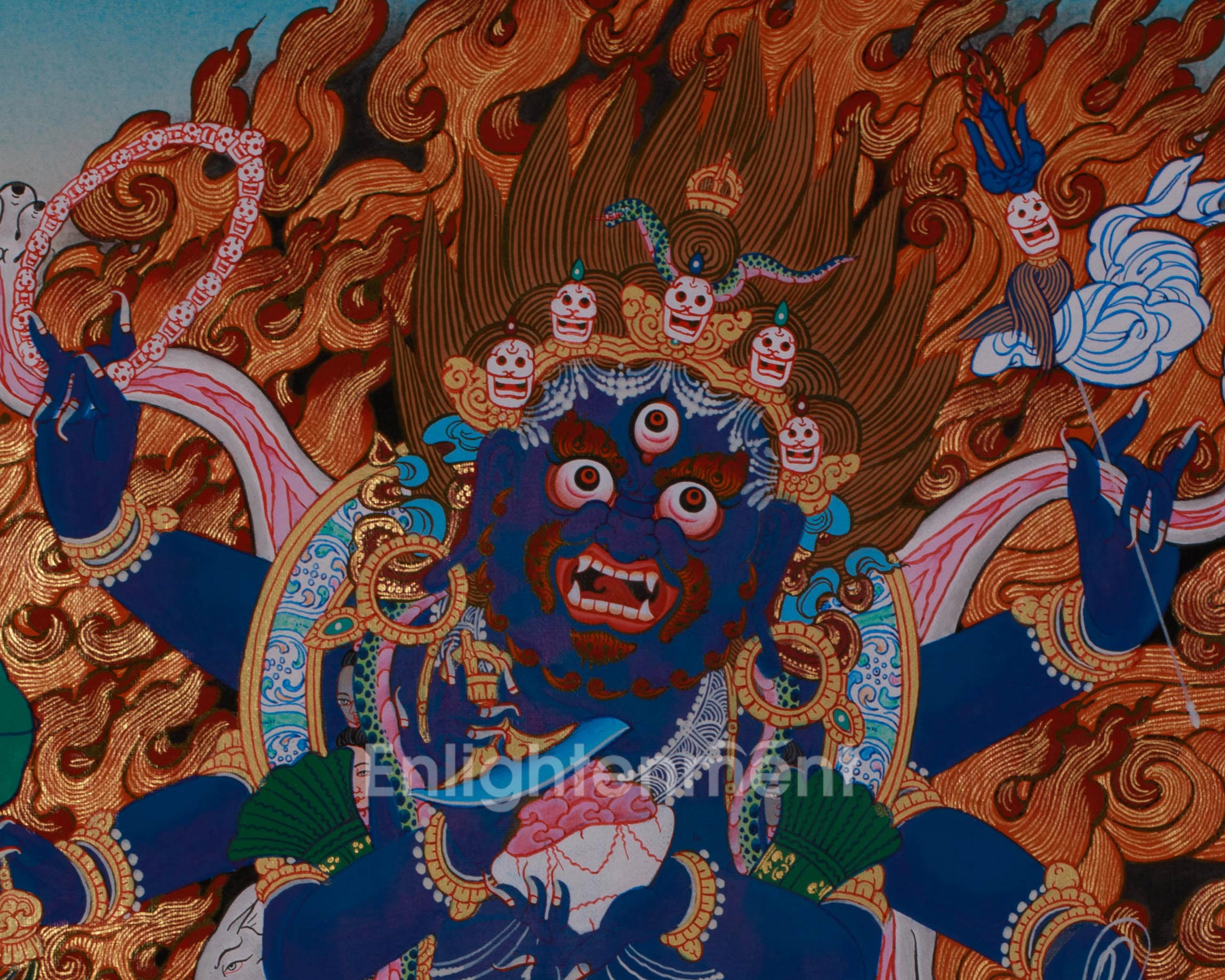 Six Arm Mahakala Thangka | Wrathful Manifestation of The Buddha