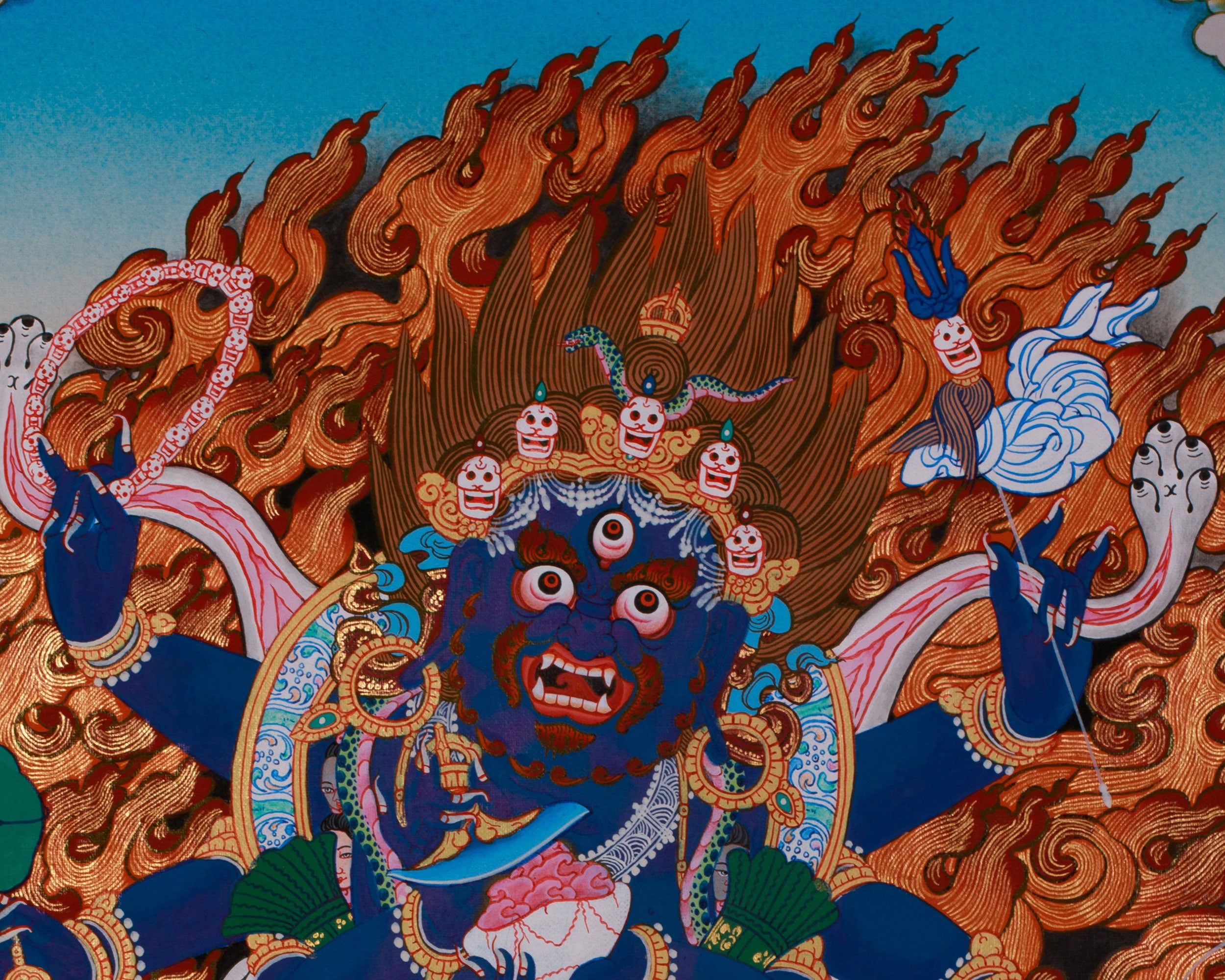 Six Arm Mahakala Thangka | Wrathful Manifestation of The Buddha