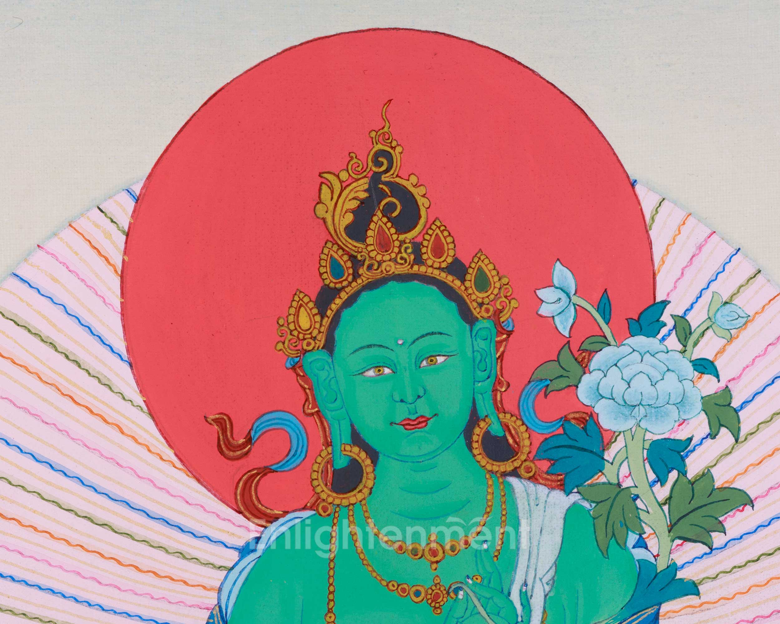 Green Tara Thangka, Traditional Art