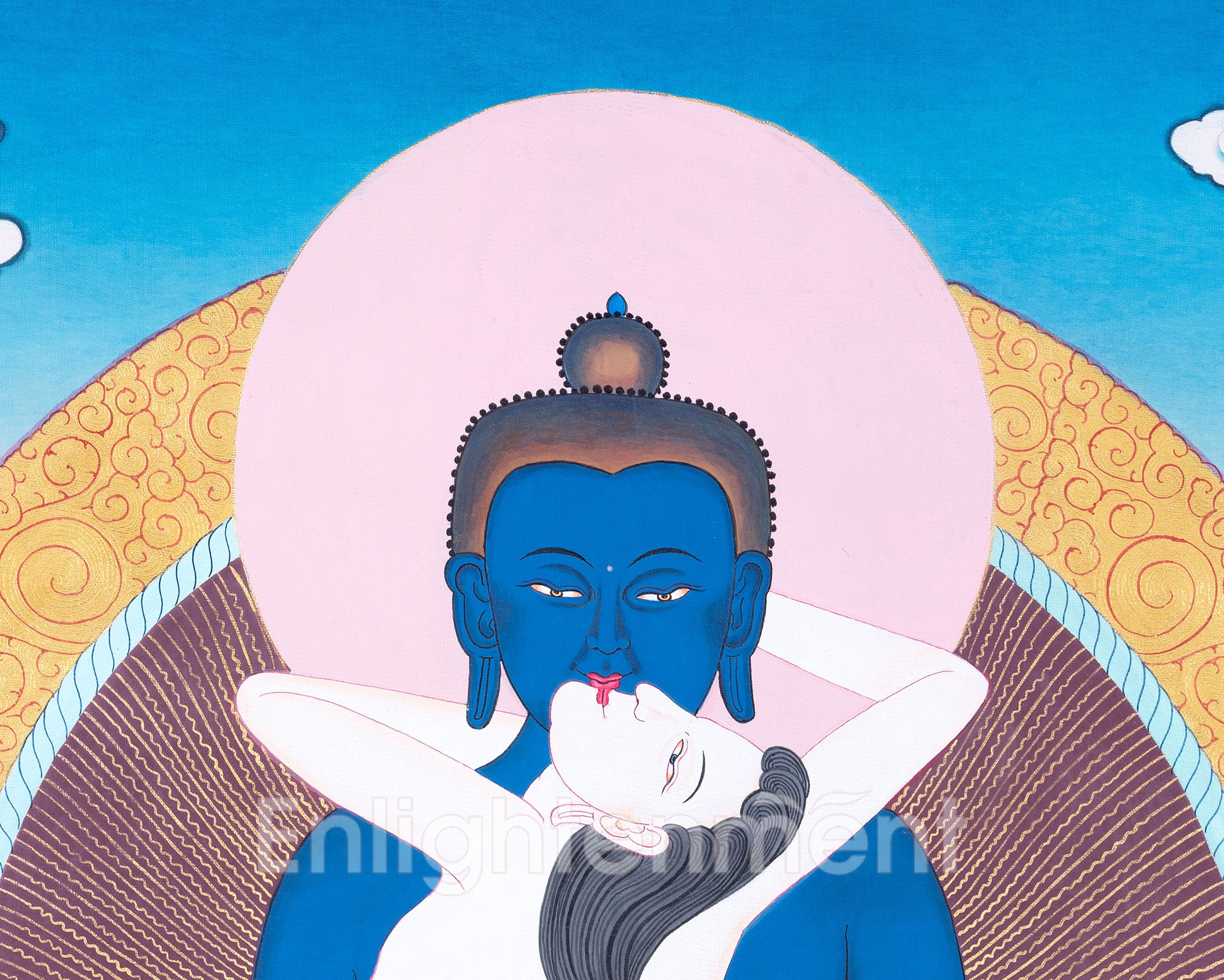 Samantabhadra Yab Yum Buddha Thangka | Thangka for Meditation & Spiritual Awakening