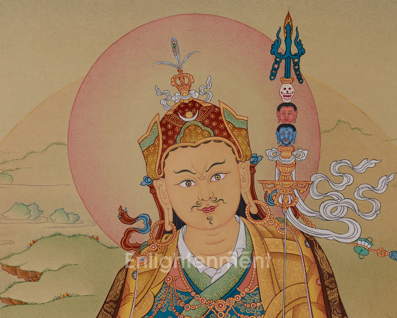 Precious Master, Guru Padmasambhava Thangka | Born from a Lotus