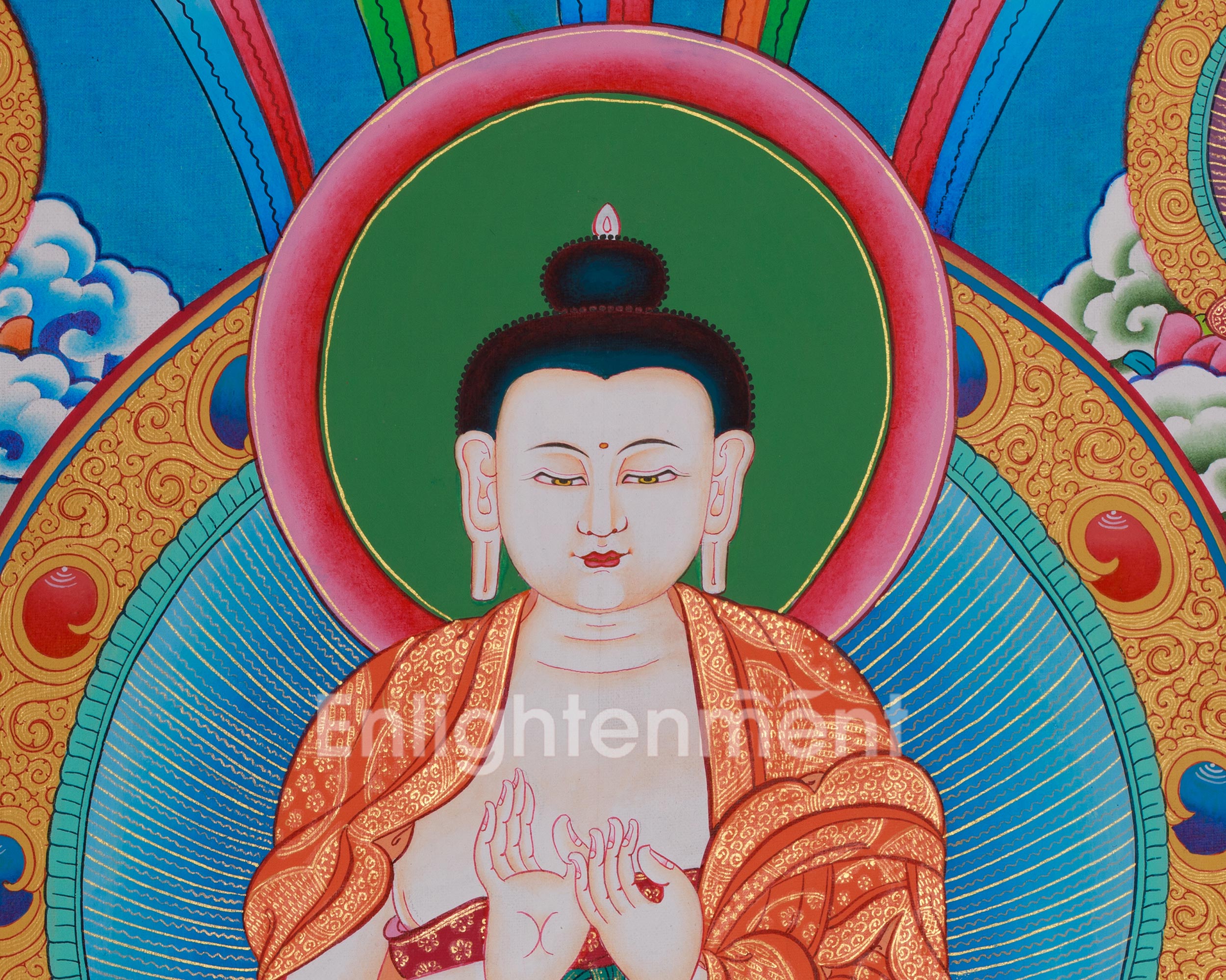 Five Wisdom Buddhas Thangka | Sacred Tibetan Art of Enlightenment & Transformation