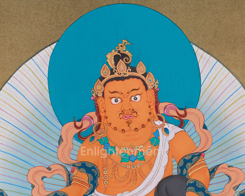 Dzambhala Kubera, The King of Wealth | Tibetan Buddhist Art for Good Fortune & Spiritual Protection