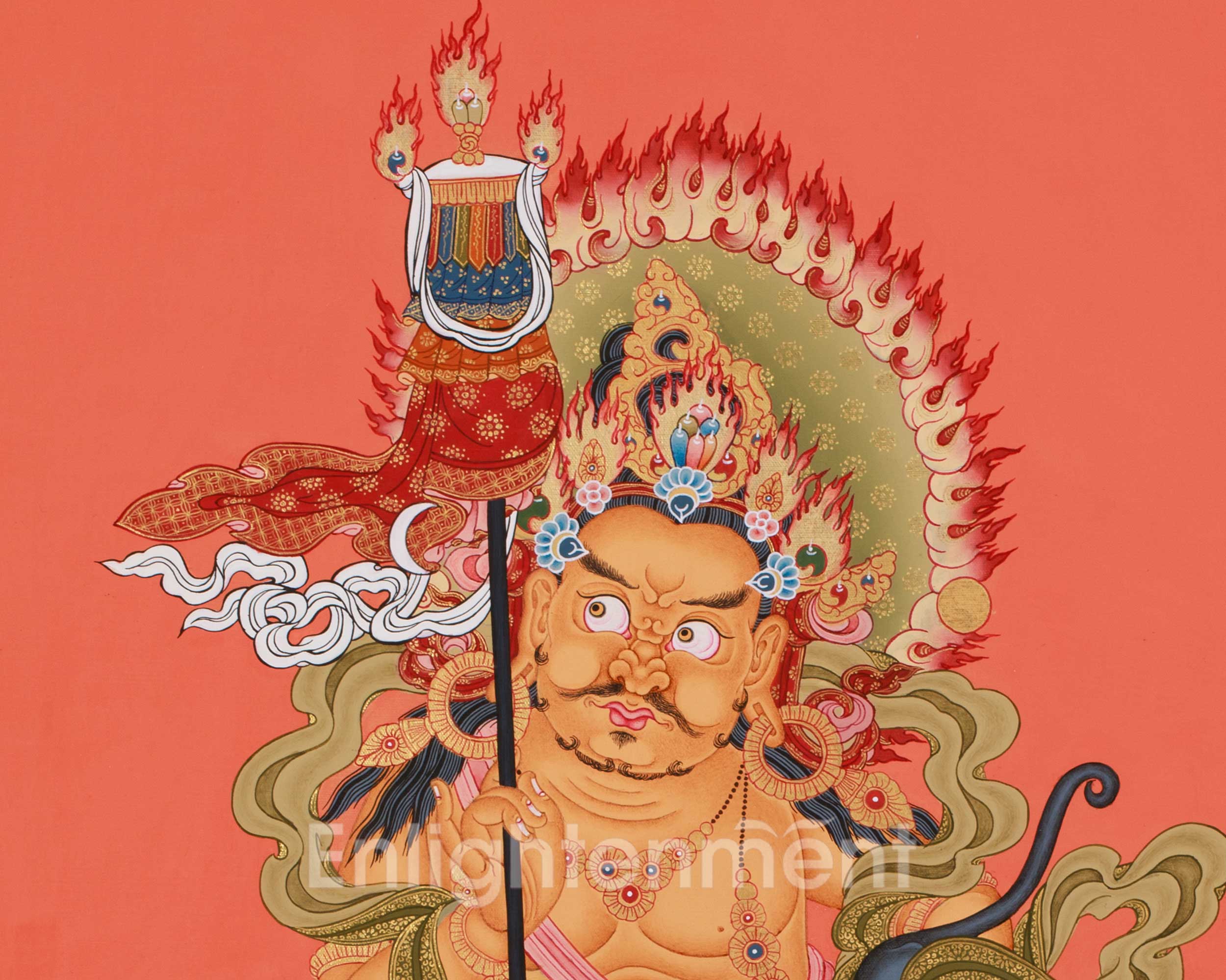 Wealth Deity Namtoshe Thangka | Buddhist Artwork for Abundance and Spiritual Balance