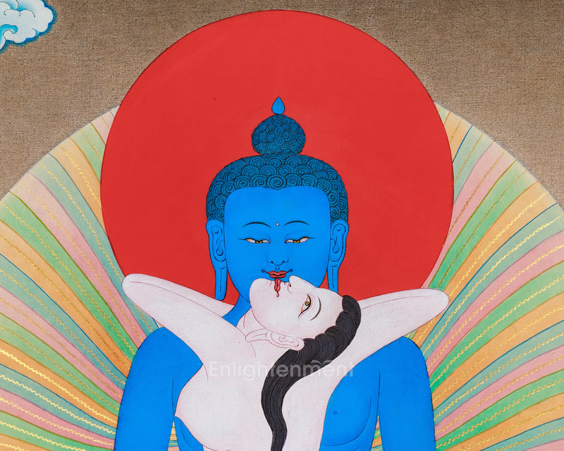 Primordial Buddha Samantrabhadra Thangka | Spiritual Meditation Art