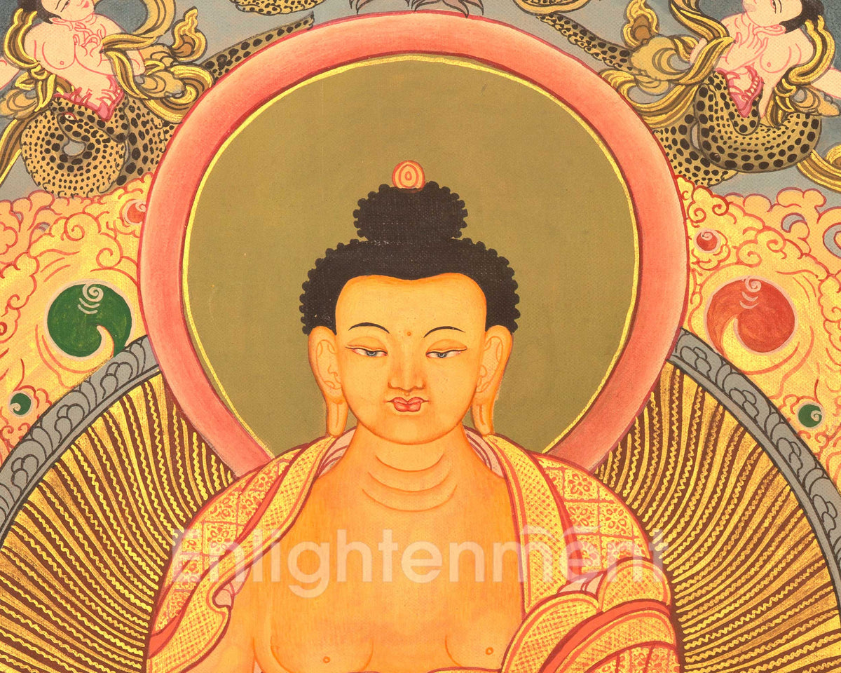 Miraculous Life Events Siddhartha Gautama Buddha | Hand Painted Thangka Art