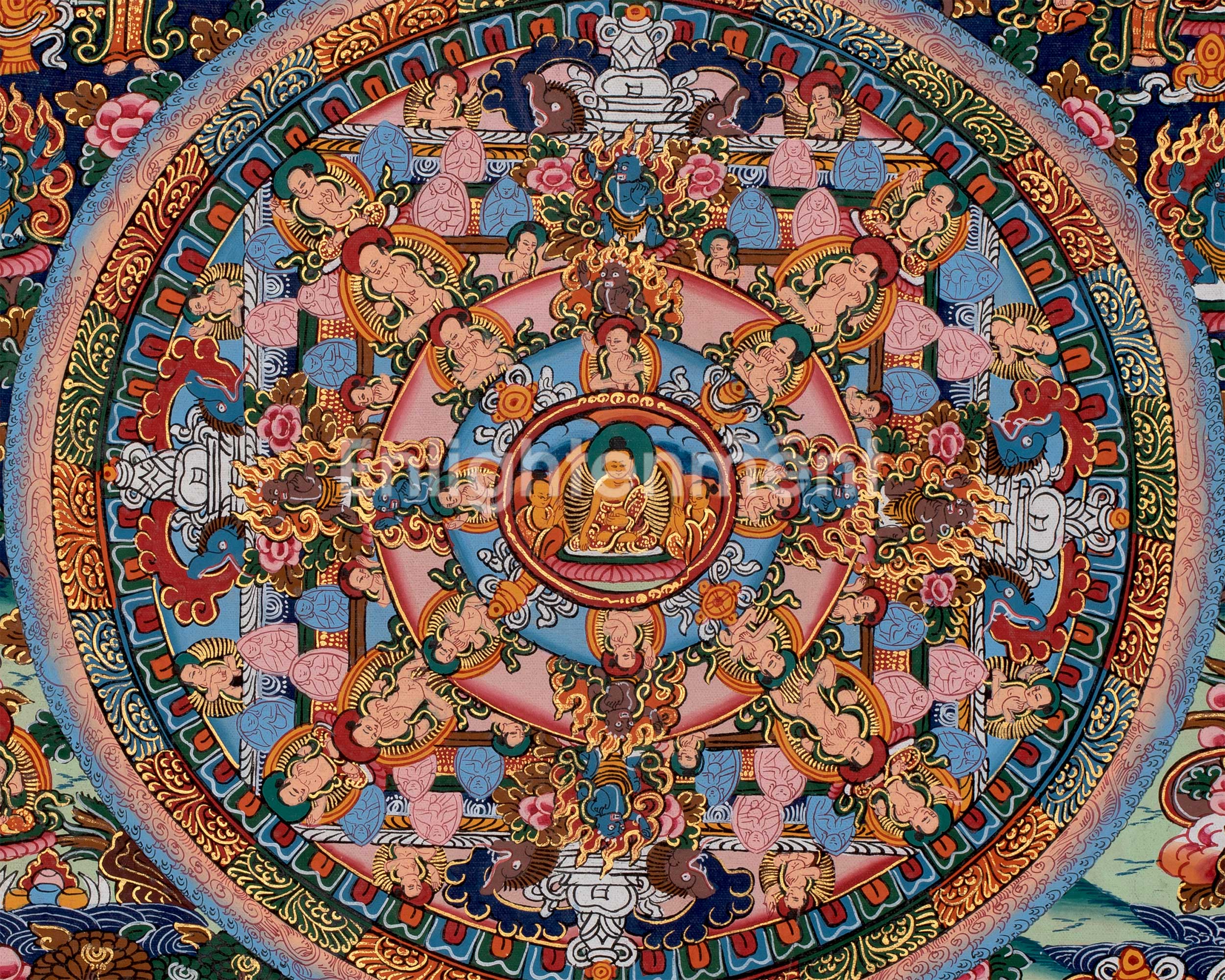 Traditional Buddha Mandala Painting | Tibetan Art for Spiritual Growth