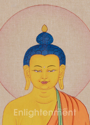 Peaceful Shakyamuni Buddha Art | Buddhist Thangka for Meditation and Enlightenment