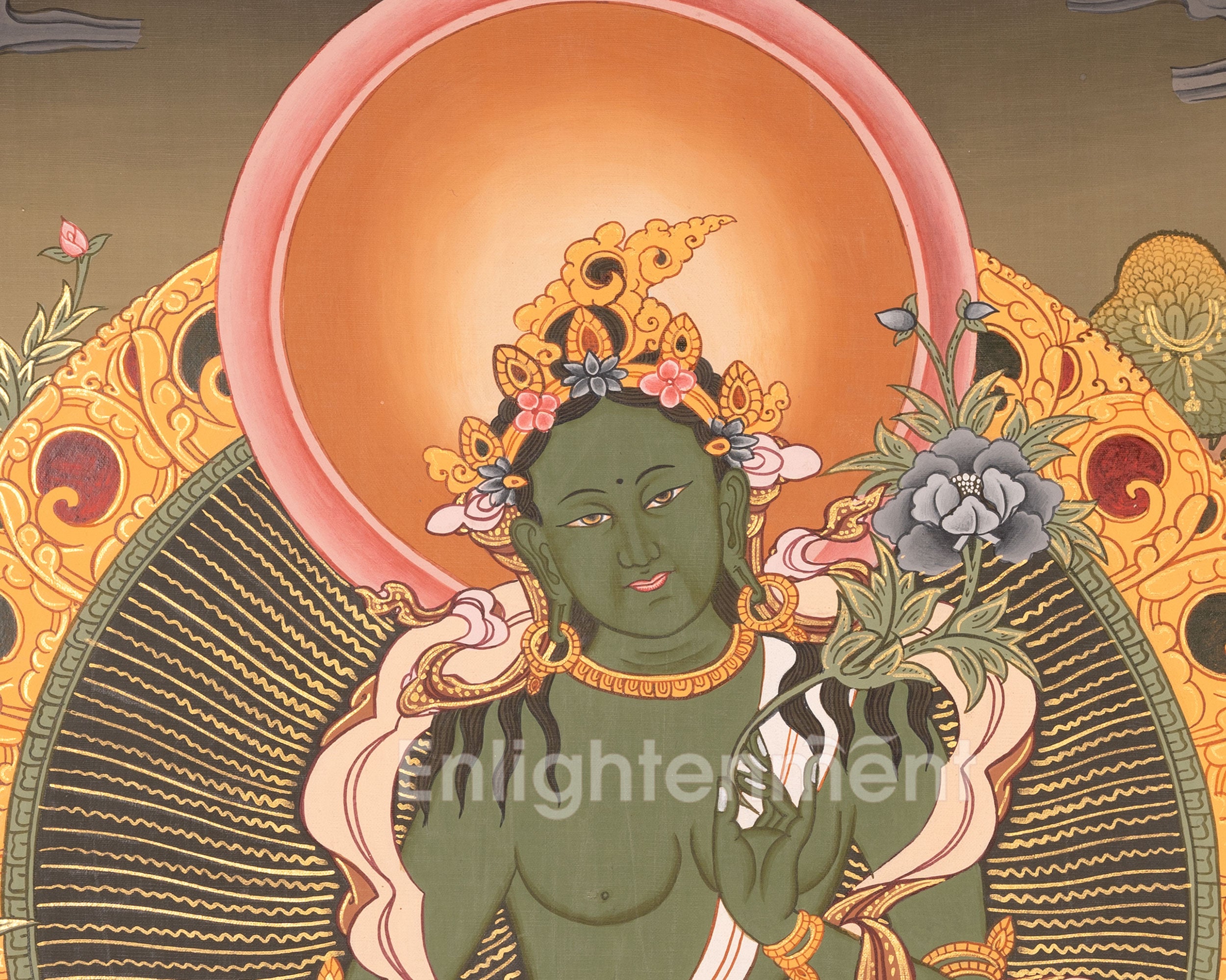 Mother Green Tara | Buddhist Thangka | Wall Decors
