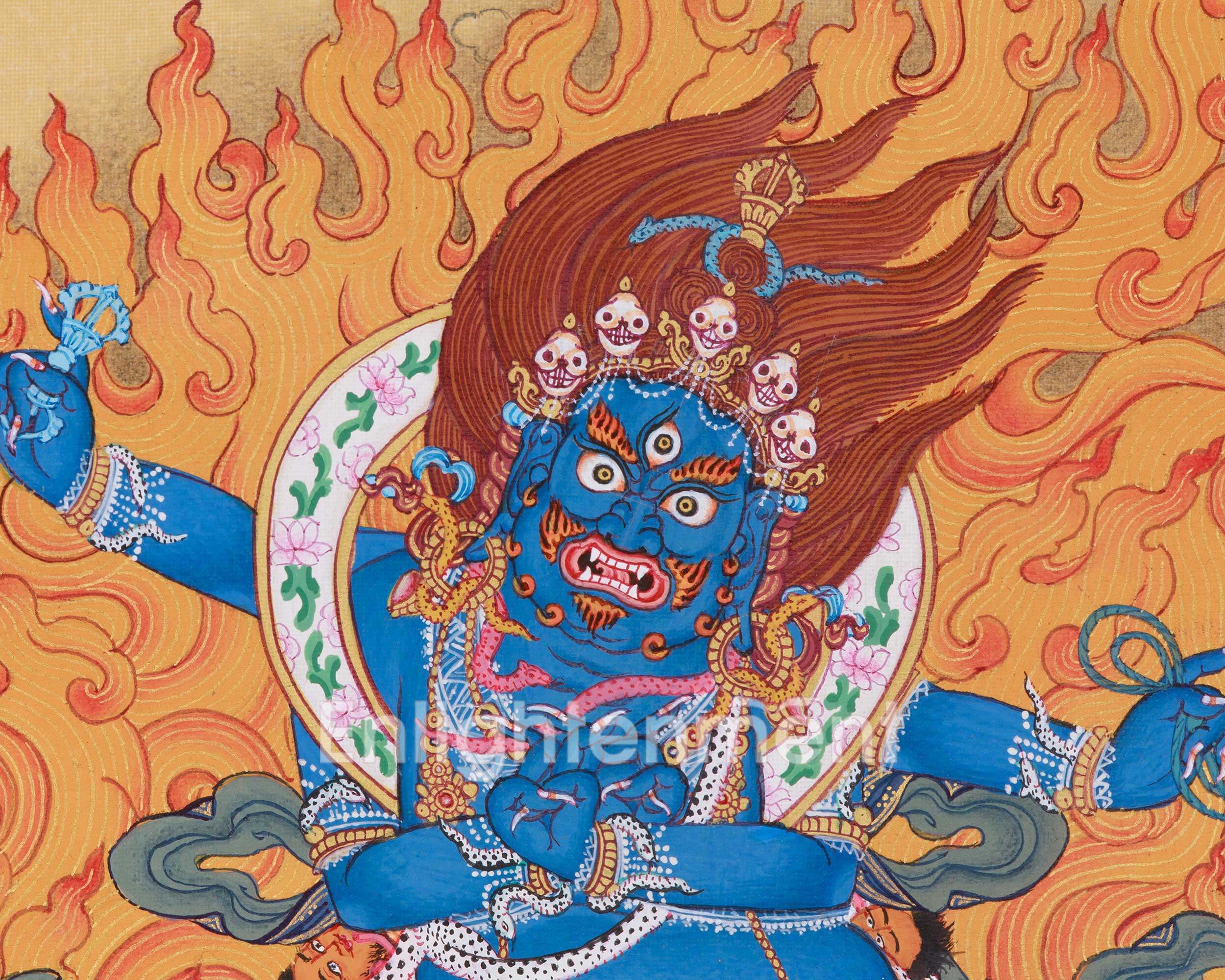 Sacred Vajrapani Butadamara Thangka | Bodhisattva of Protection and Strength