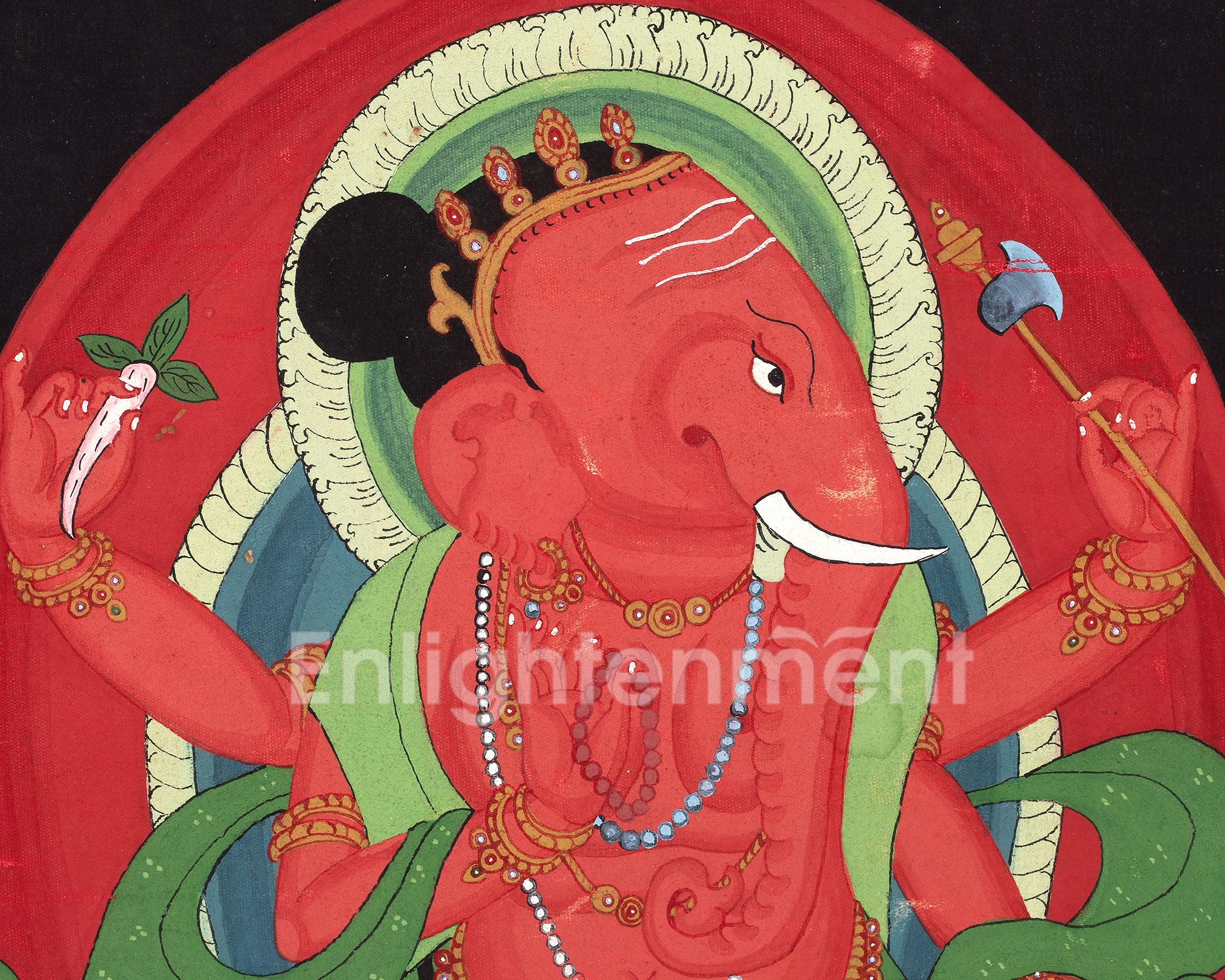 Ganesh Thangka Painting | Wall hanging Decoration for Positivity