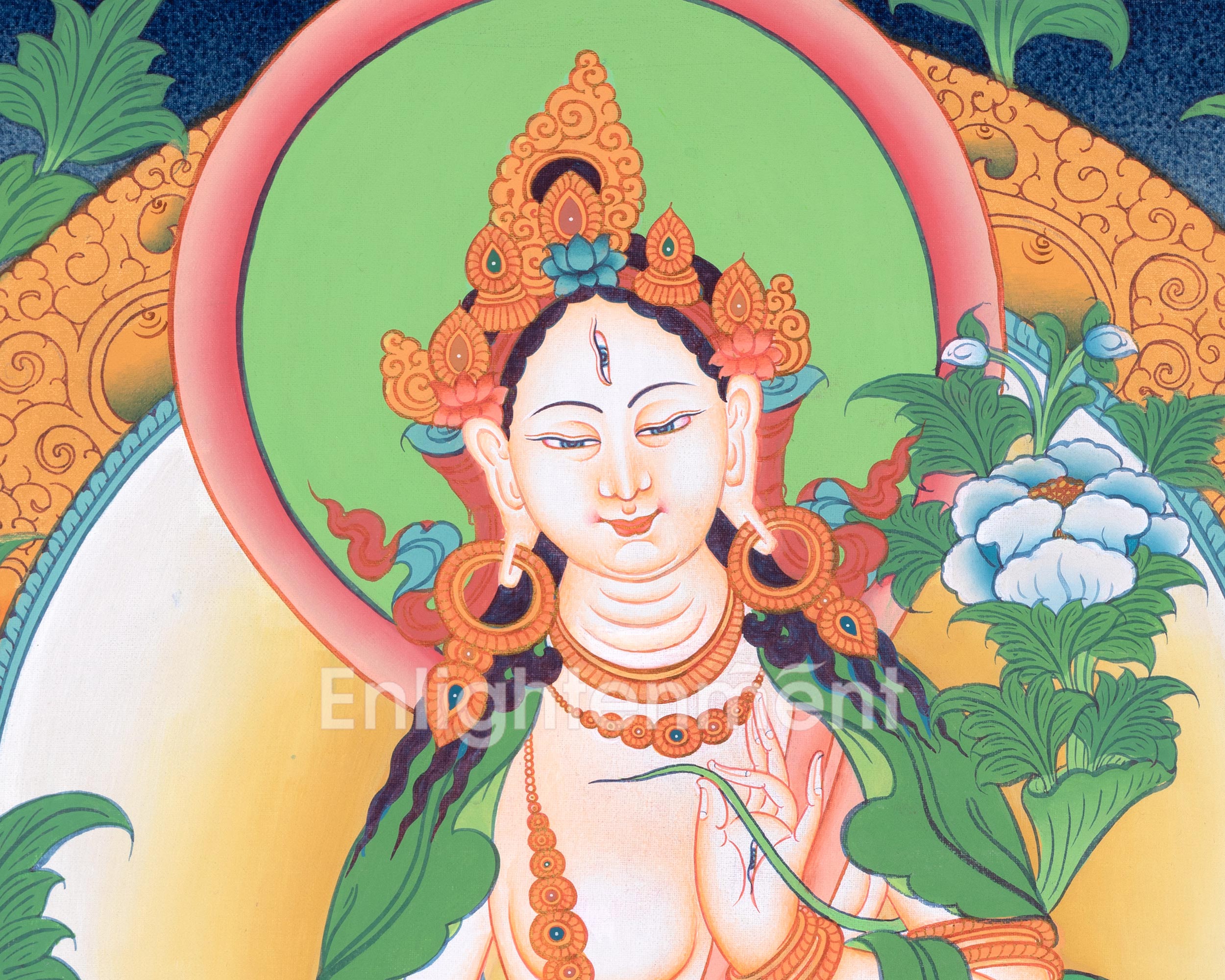 Goddess White Tara Thangka | Art For Healing and Blessings | Mother of All Buddhas