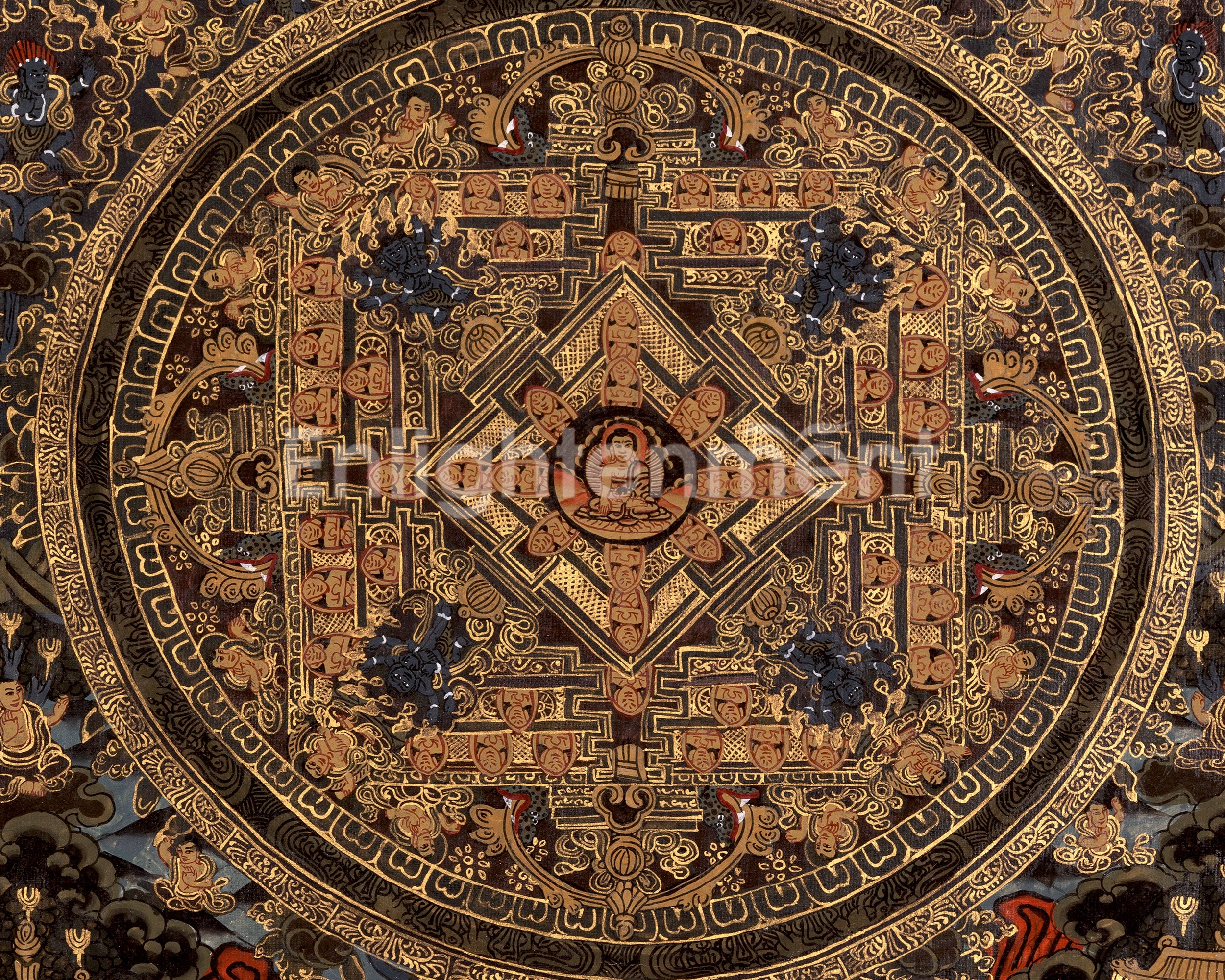 Shakyamuni Buddha Mandala Thangka | Wall Decoration Painting