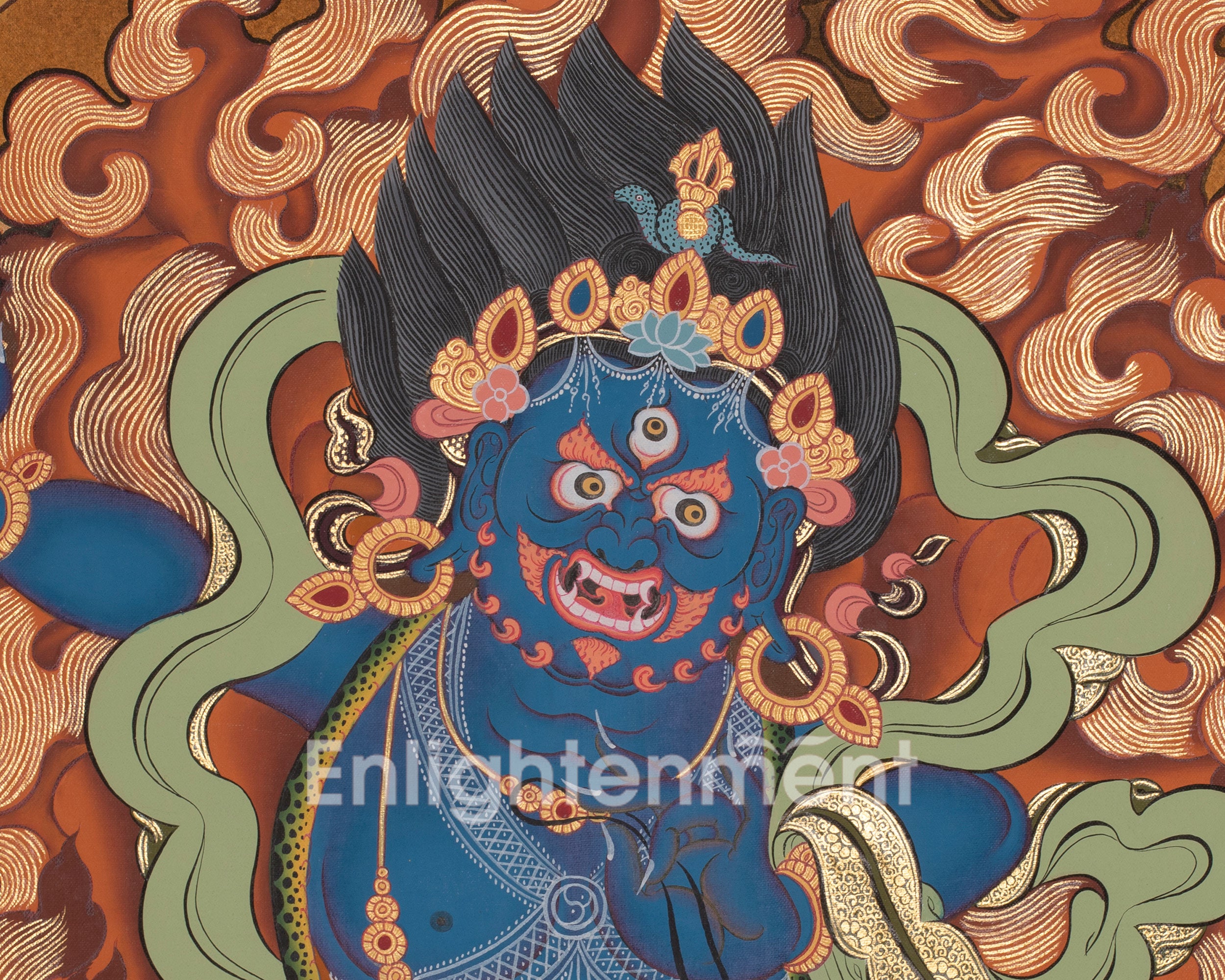 Vajrapani Bodhisattva Thangka Painting | Vairocana Buddha Thangka | Buddhist Art