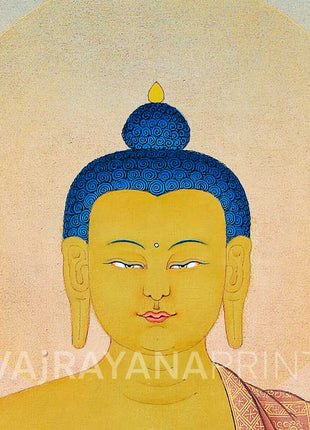 Shakyamuni Buddha High-Quality Giclee Print | Vibrant Buddha Canvas Print | Religious Fine Art