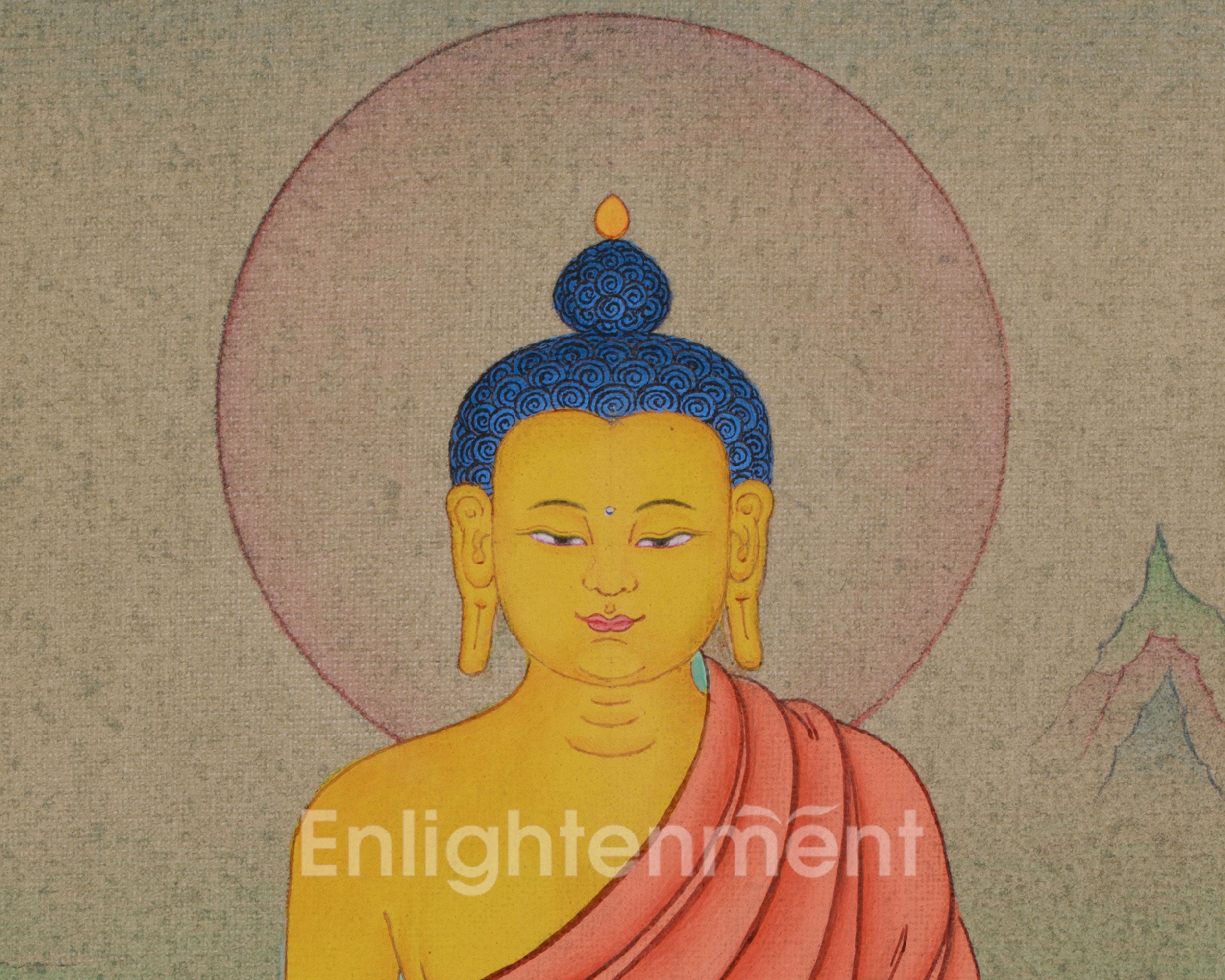 Enlightenment Shakyamuni Buddha Thangka | Historical Buddha